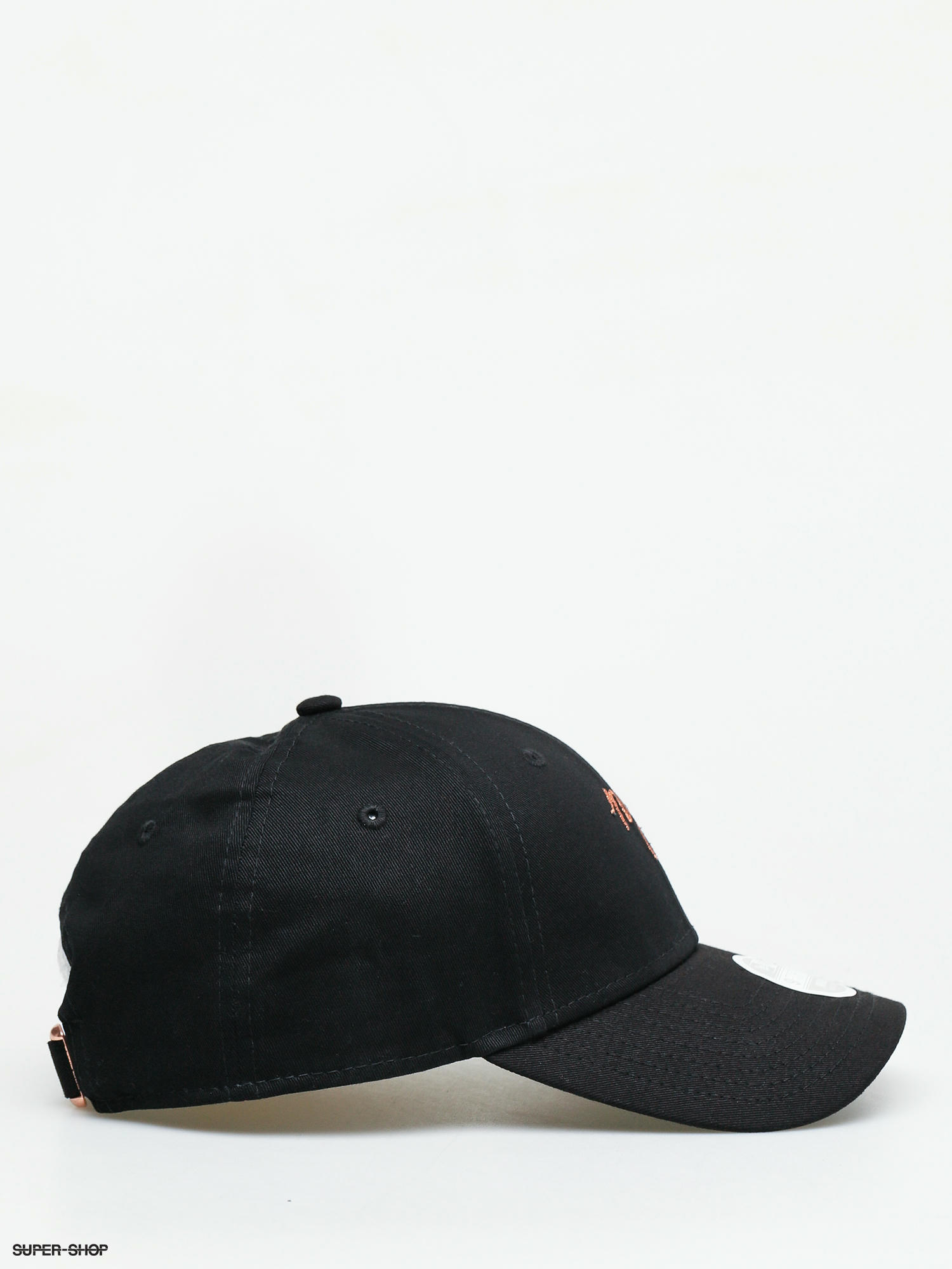 new era 9forty exclusive black cap with rose gold ny