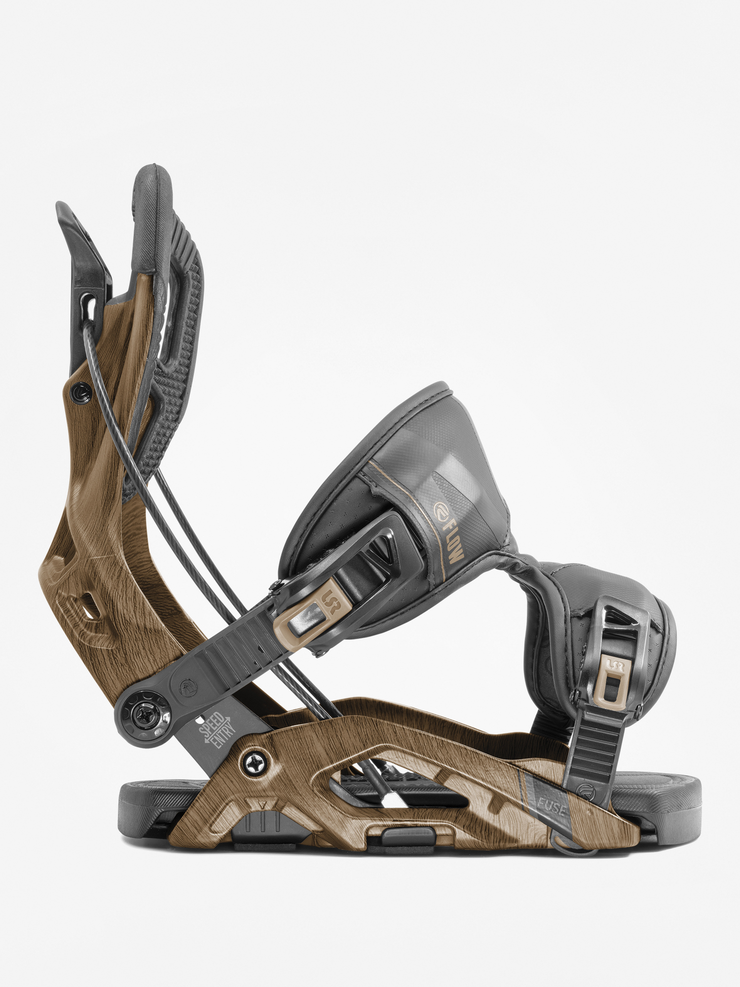 Mens Flow Fuse Snowboard bindings (brown)