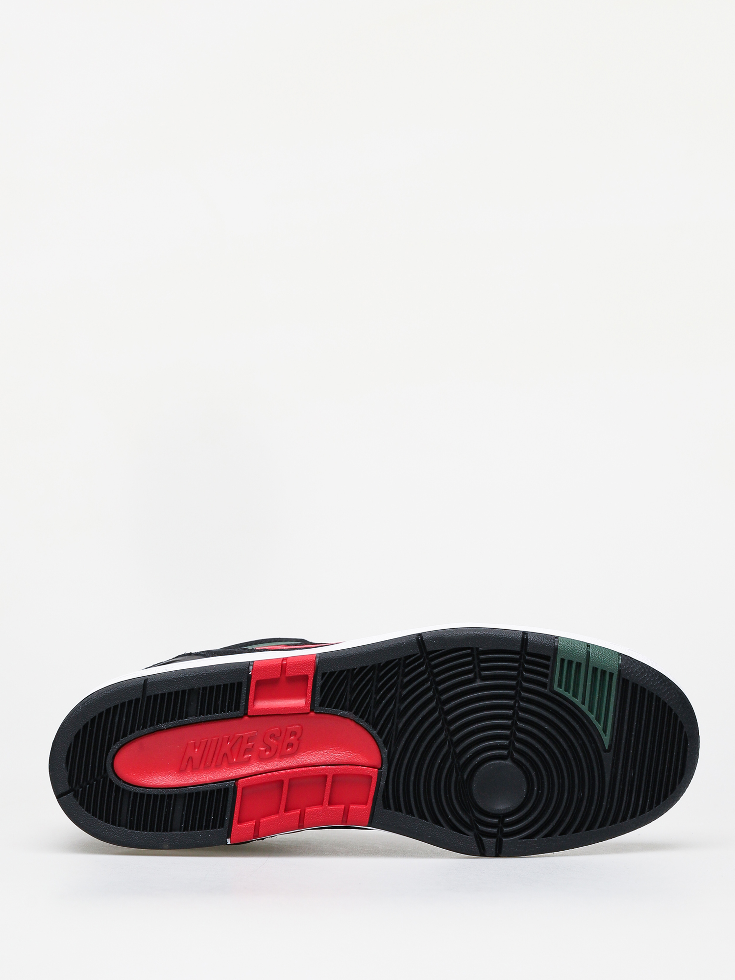 Nike SB Air Force II Low Shoes (black/gym red deep forest)