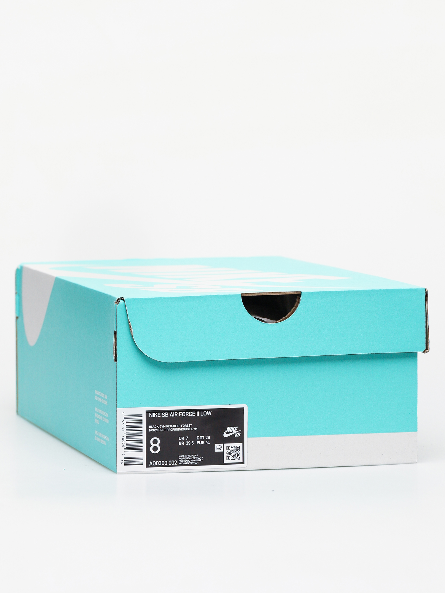 Nike SB Air Force II Low Shoes (black/gym red deep forest)