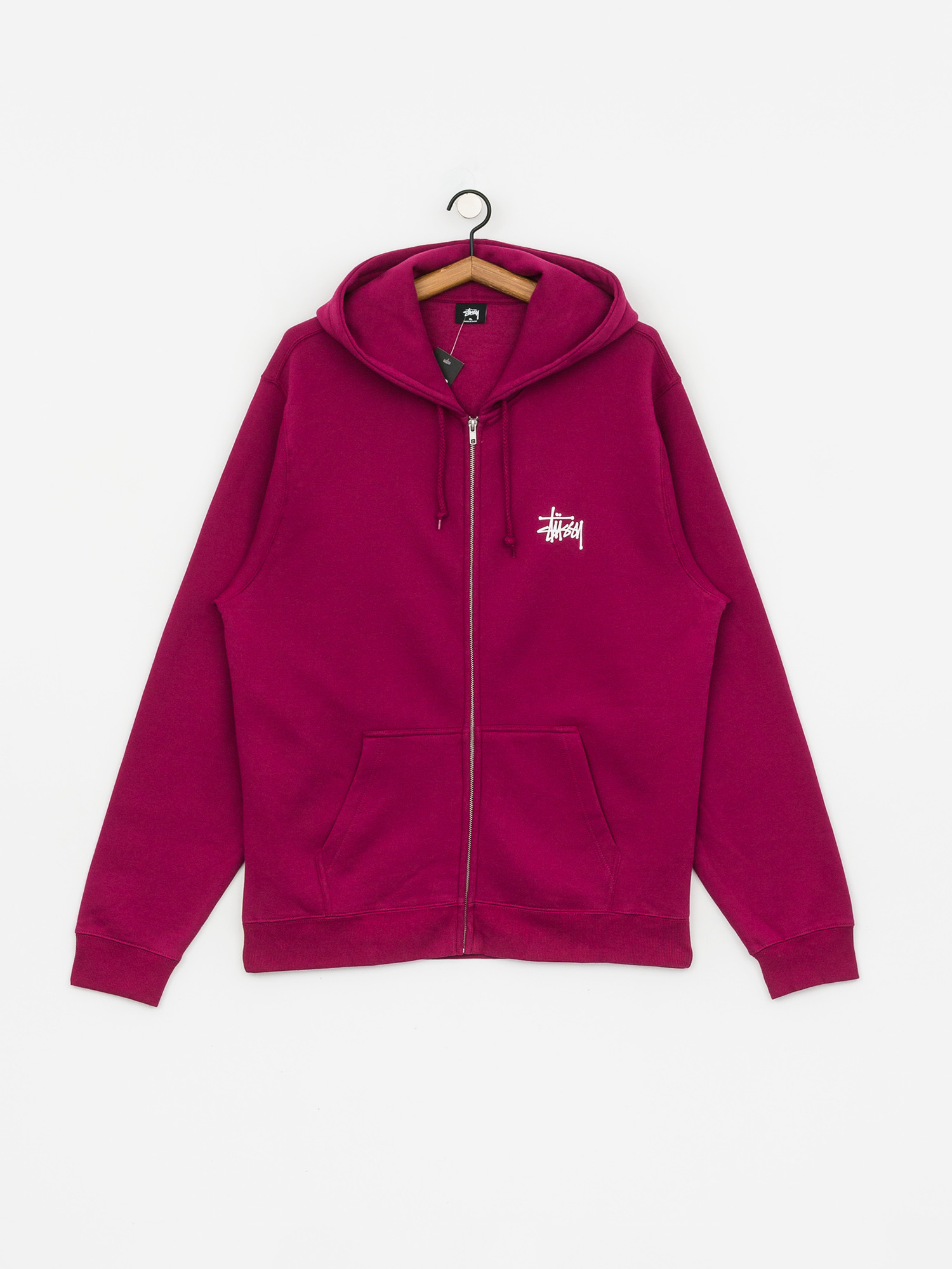 Stussy Basic Zip HD Hoodie (wine)