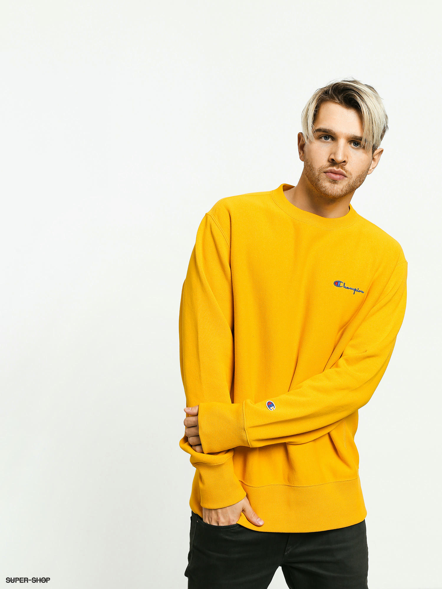 champion gold crewneck