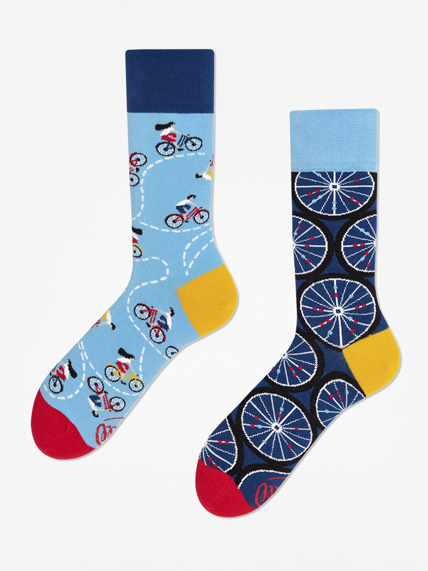 Many Mornings The Bicycles Socks (light blue/navy)