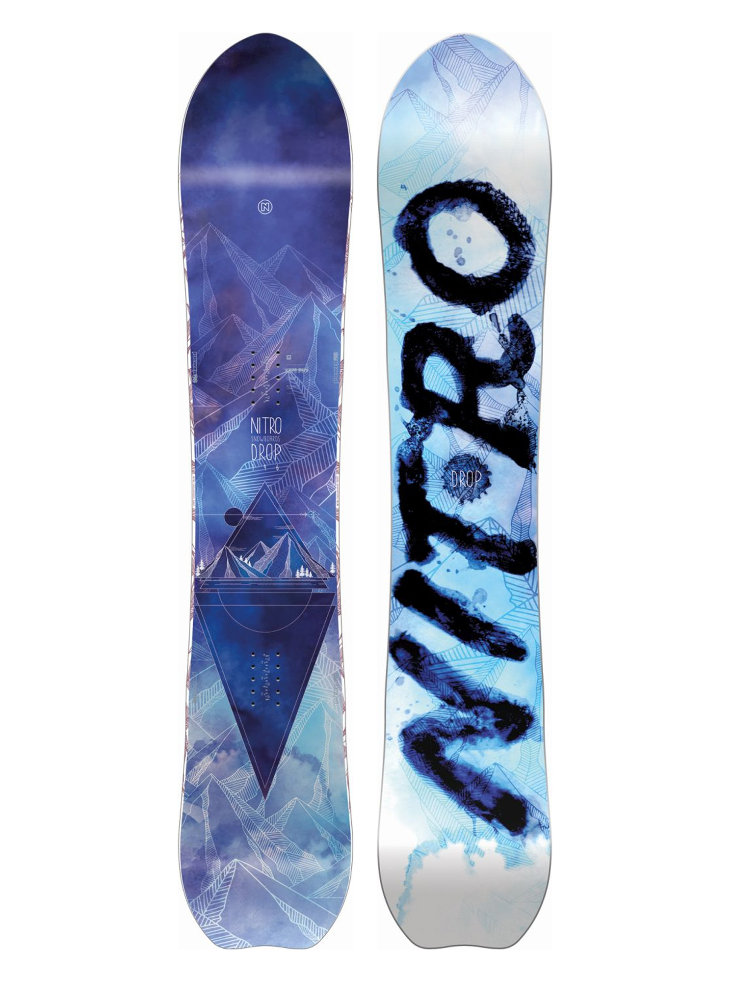 Womens Nitro Drop Snowboard (multi)