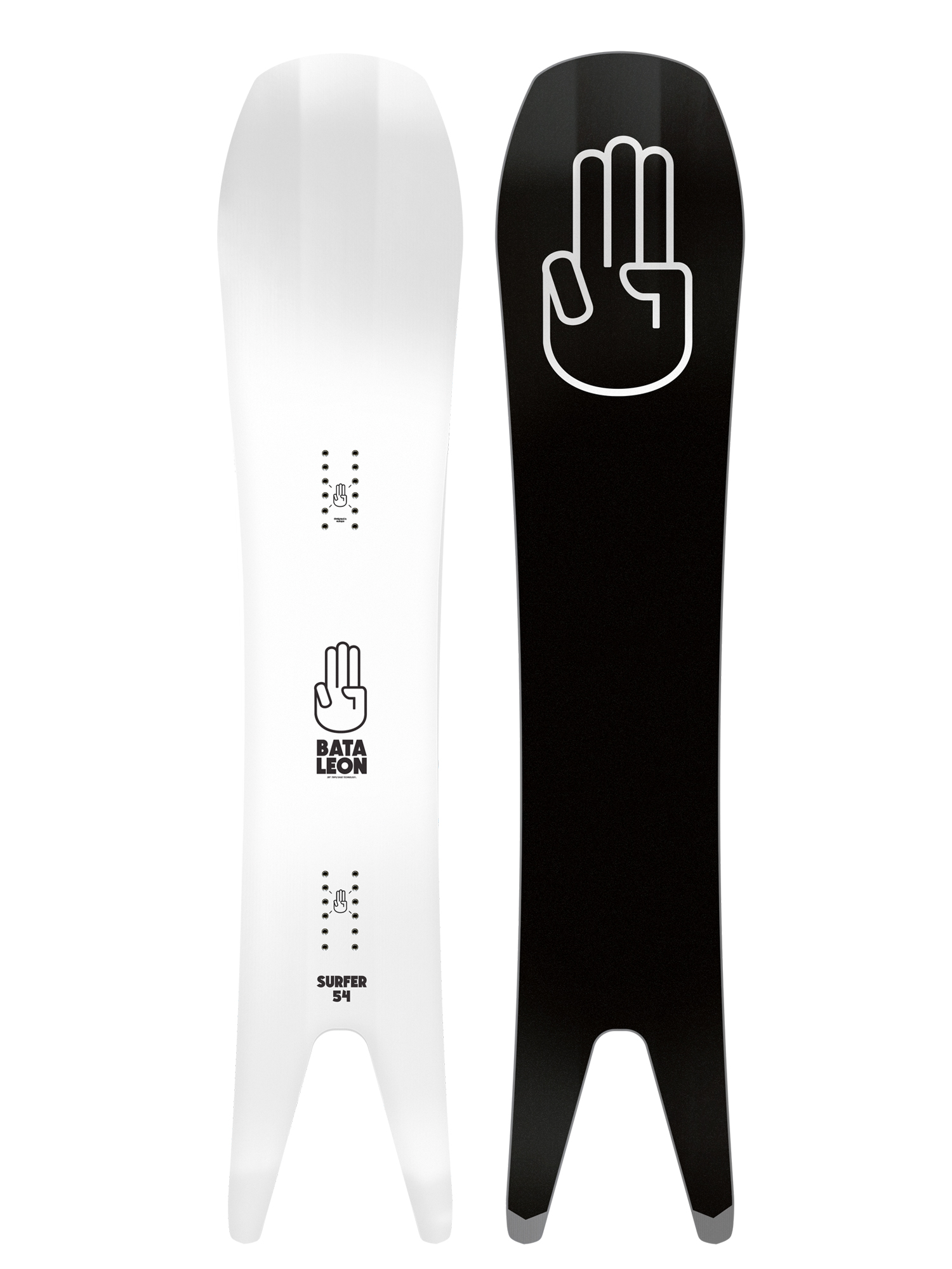 Mens Bataleon The Surfer Snowboard (black/white)