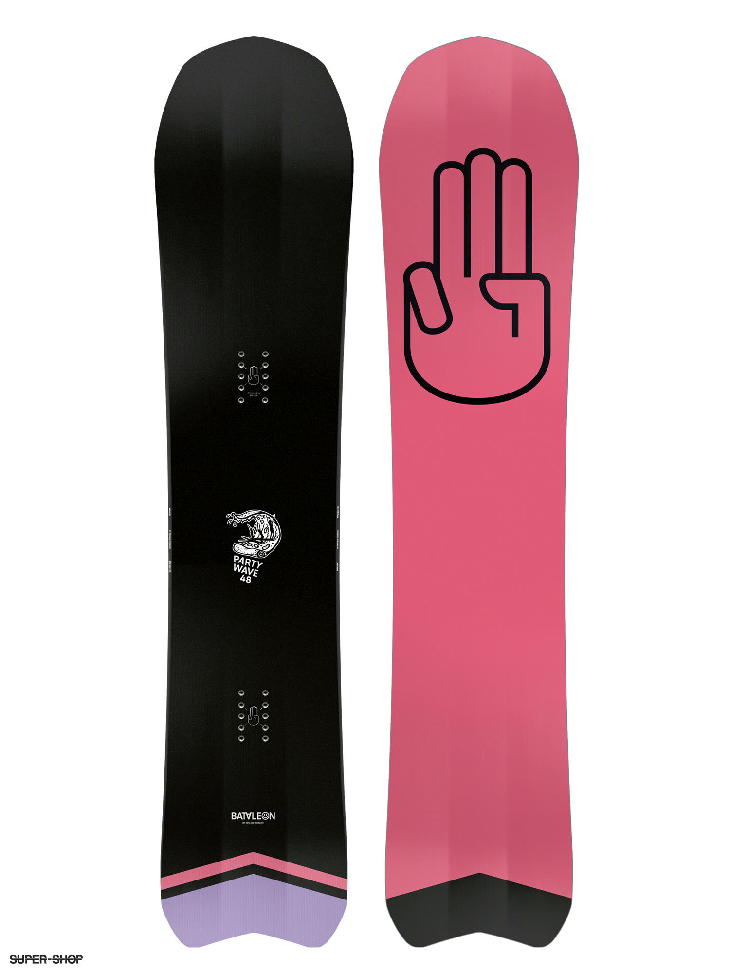 Bataleon Party Wave Snowboard (pink/black)