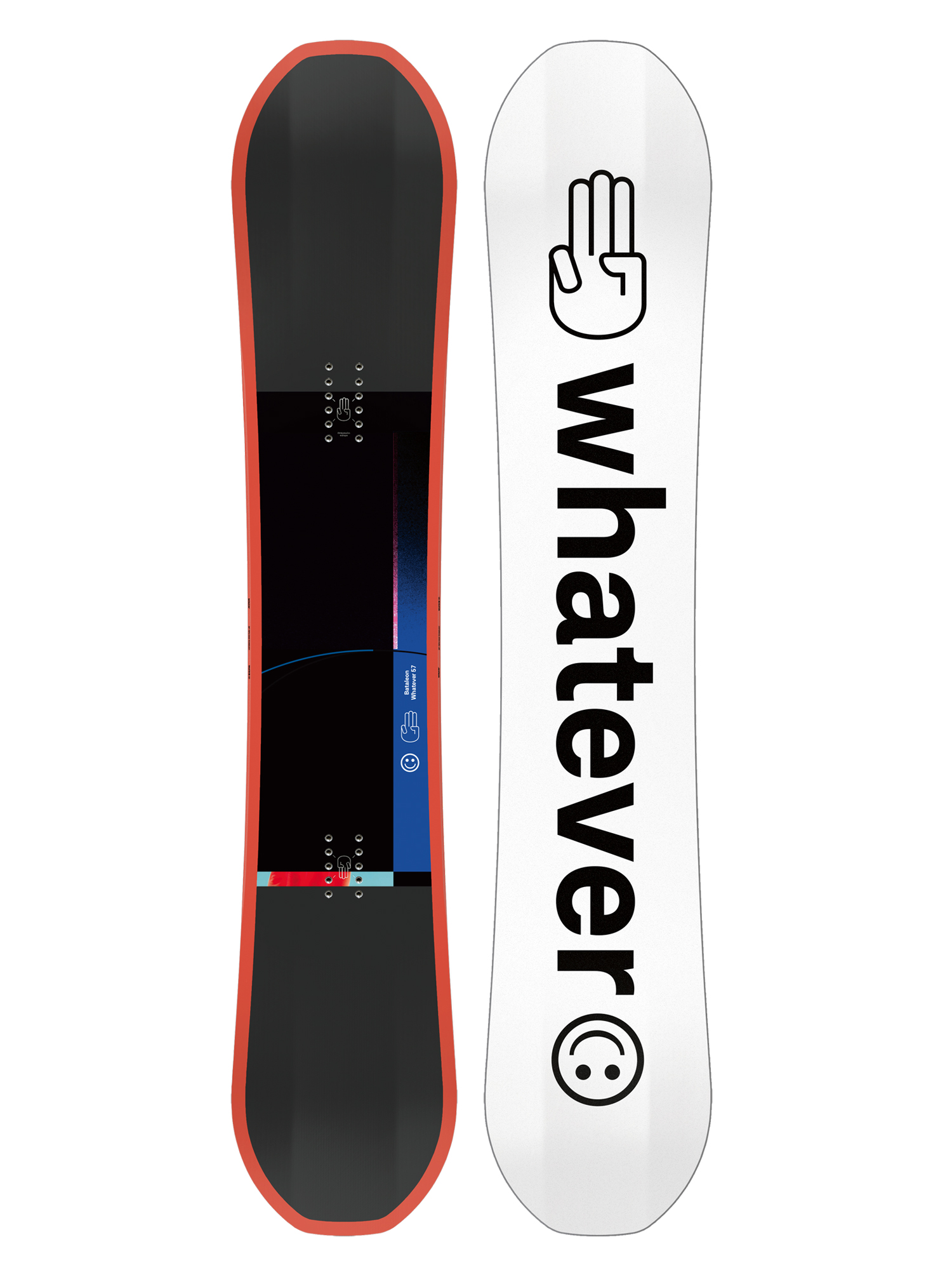 Bataleon Whatever Snowboard - black (white/black/orange)