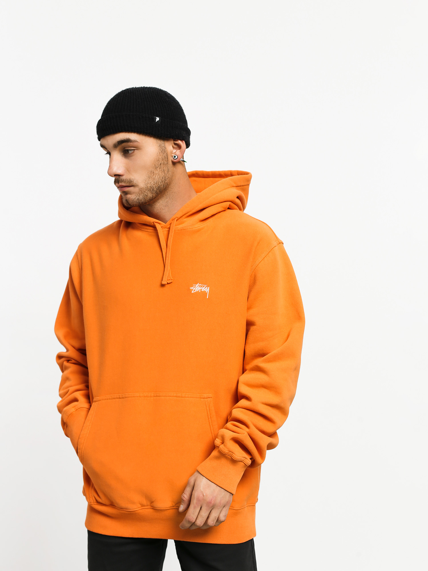 stussy orange sweatshirt