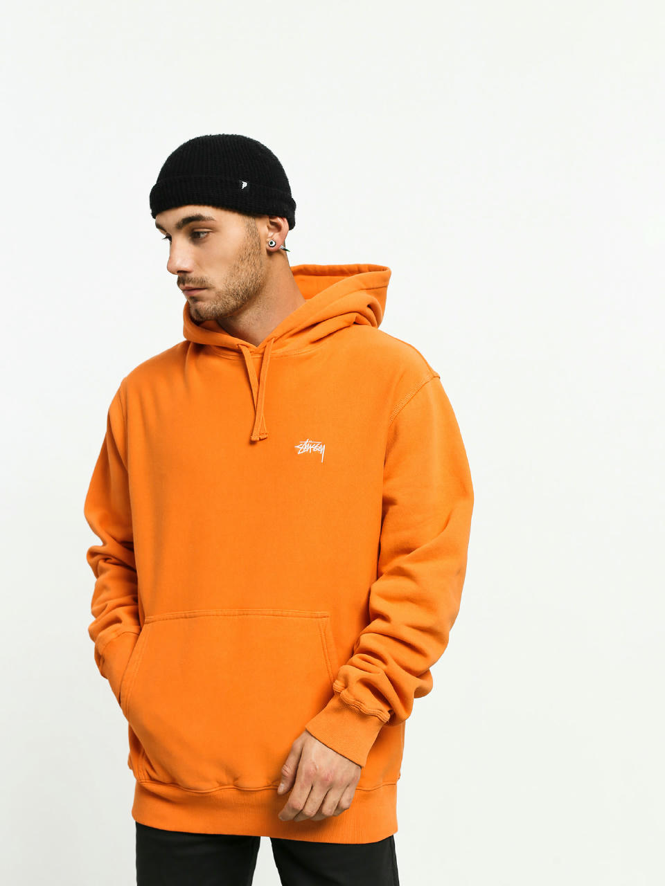 Stussy Stock Logo HD Hoodie (orange)