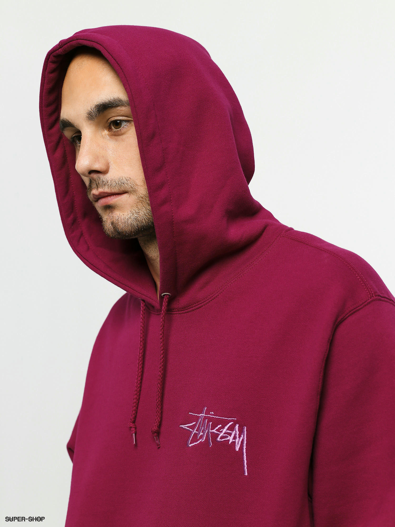 stussy wine hoodie