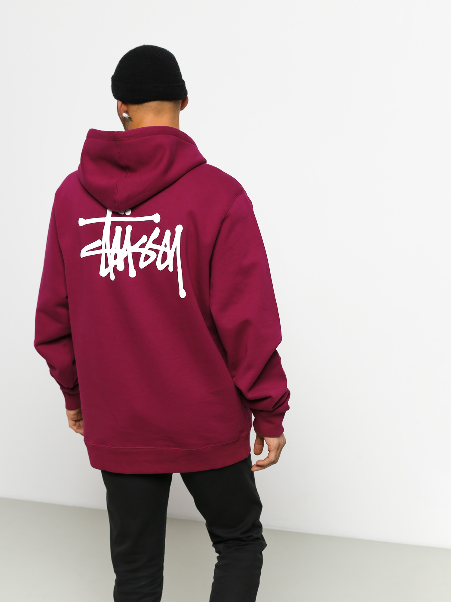Stussy Basic Zip HD Hoodie (wine)