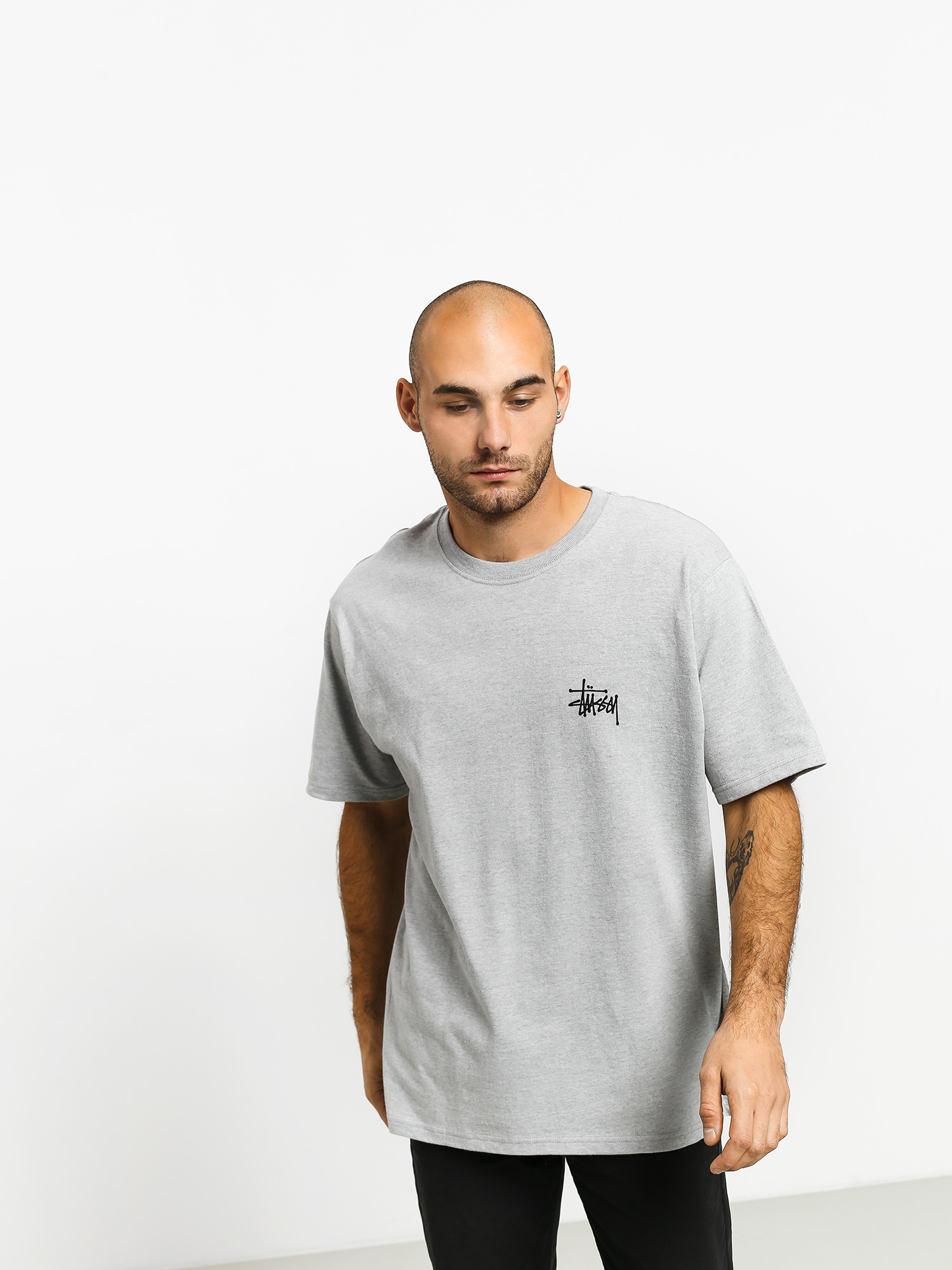 Stussy Basic T-shirt (grey heather)