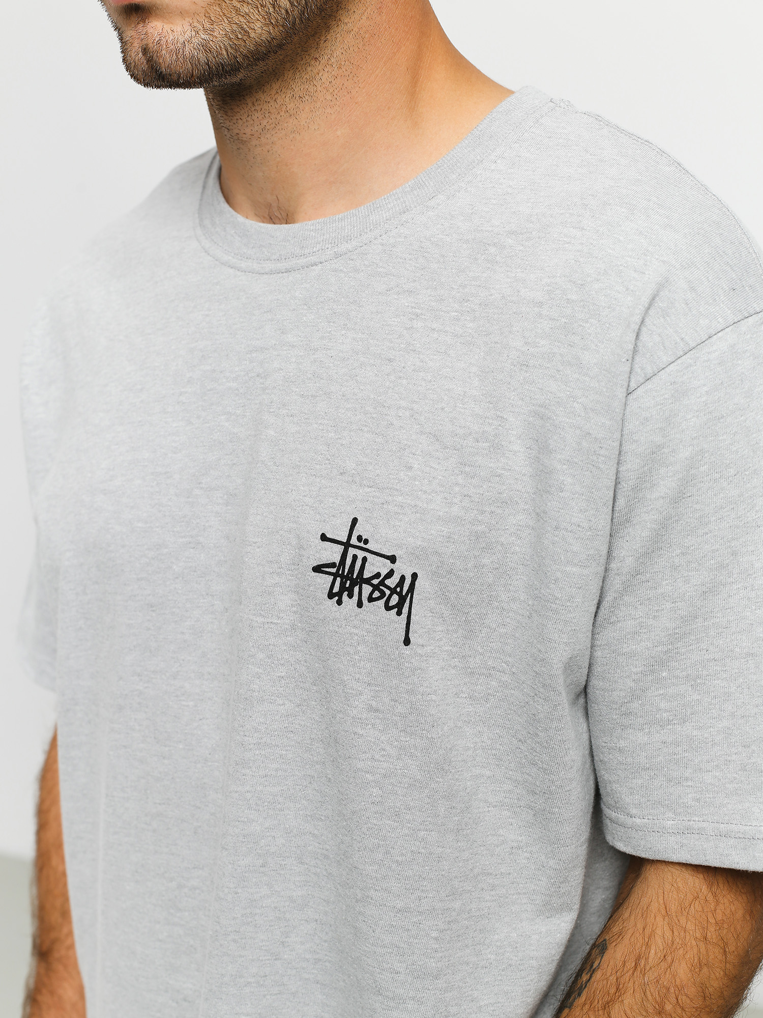 Stussy Basic T-shirt (grey heather)