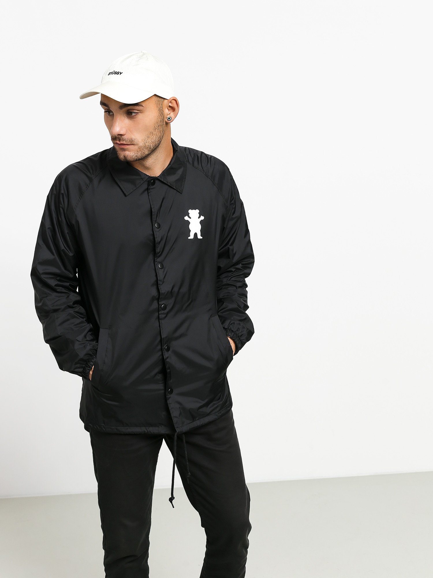 Grizzly Griptape Og Bear Coaches Jacket (black/white)