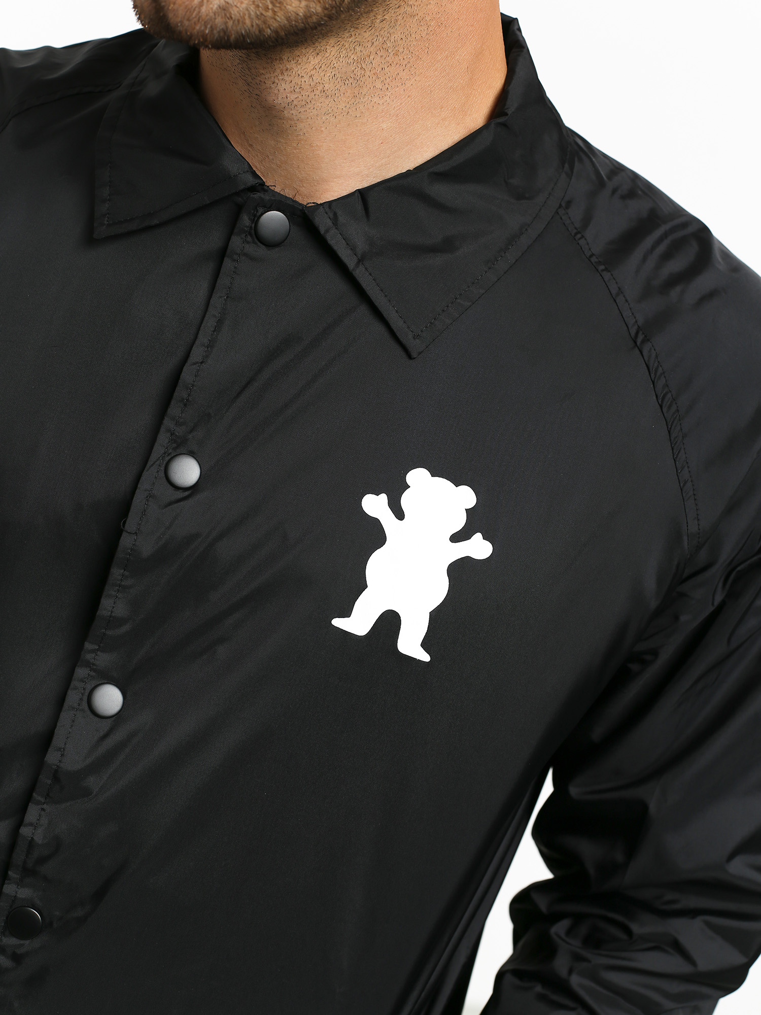 Grizzly Griptape Og Bear Coaches Jacket (black/white)