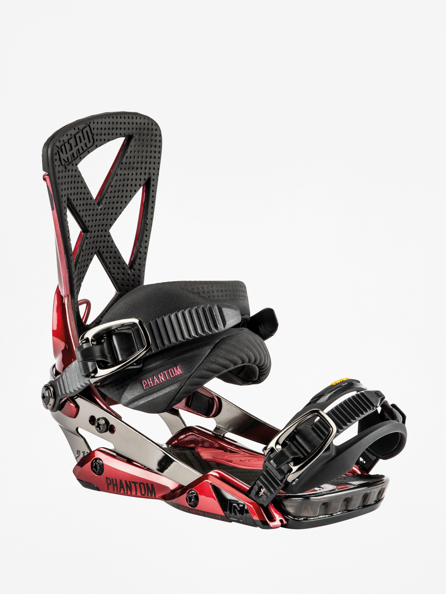 Mens Nitro Phantom Snowboard bindings (candy apple)