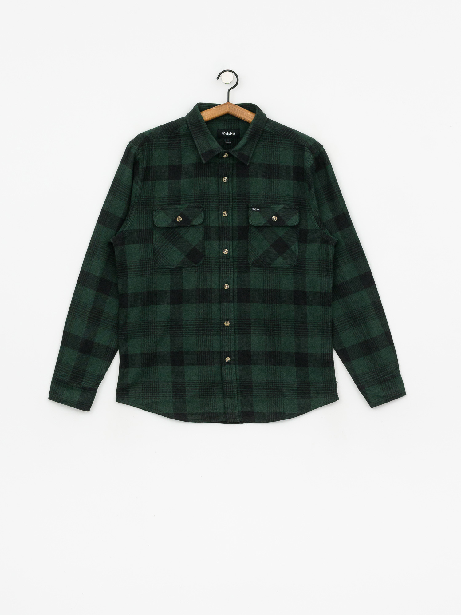 Brixton Bowery Flannel Ls Shirt (black/green)