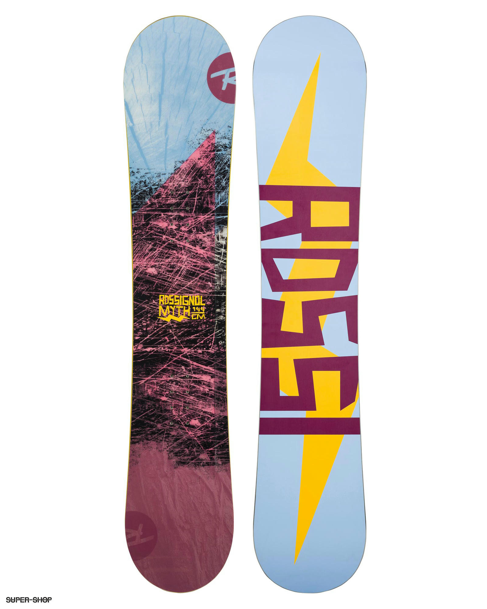 Womens Rossignol Myth Snowboard blue yellow maroon