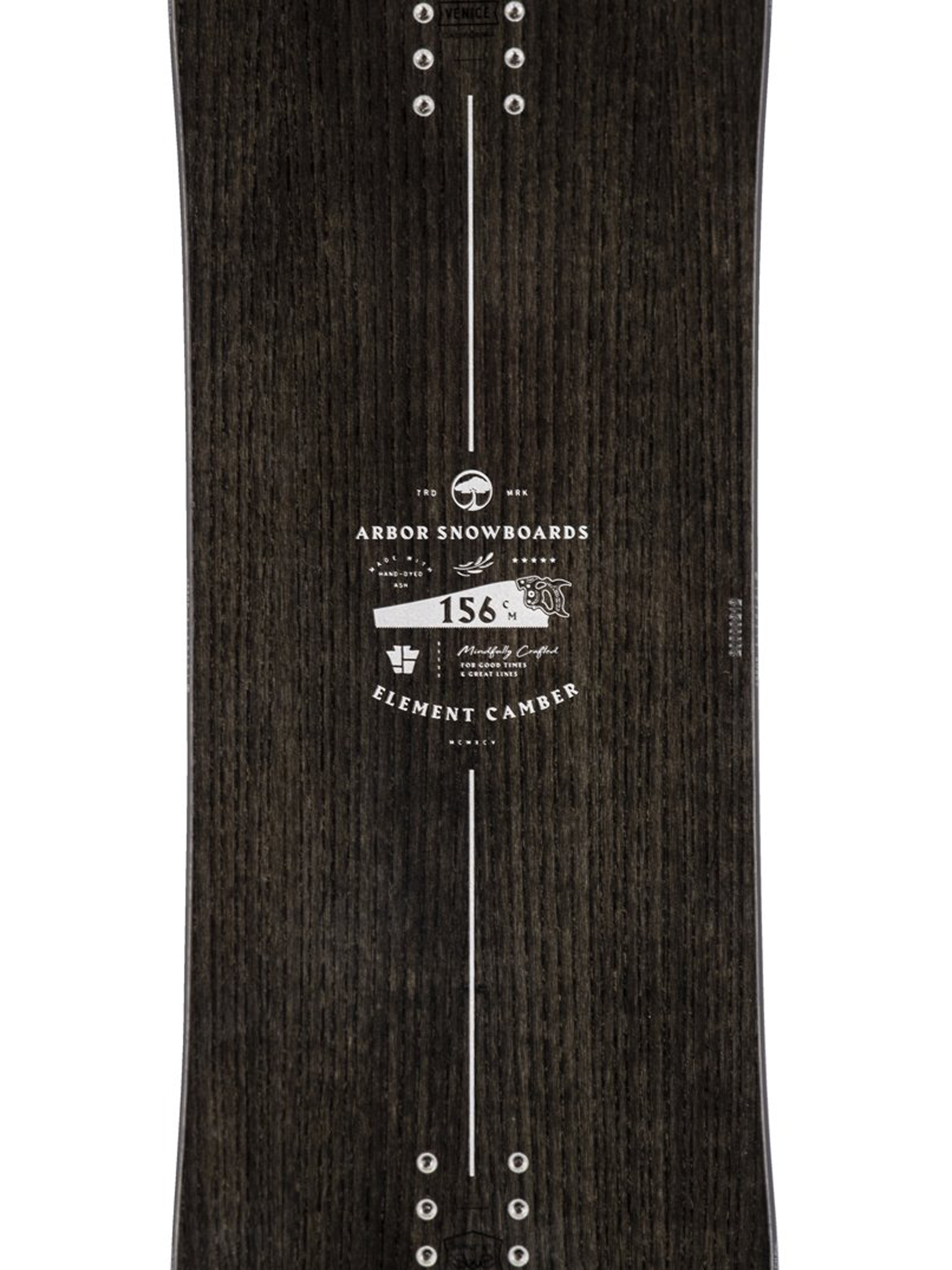 Mens Arbor Element Black Camber Snowboard (grey/navy)