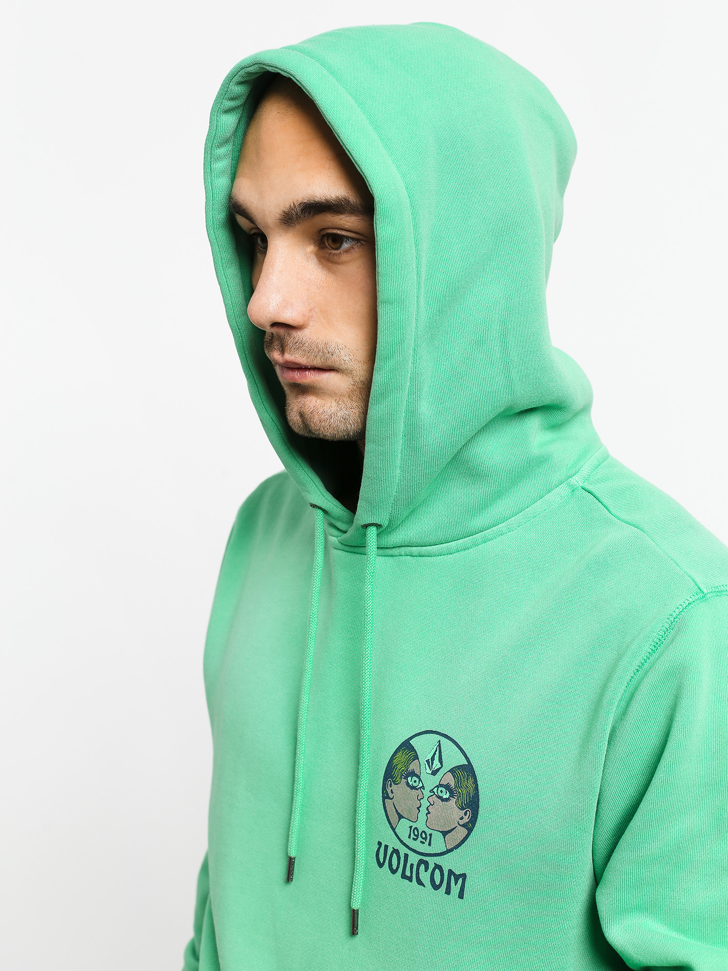 volcom green hoodie