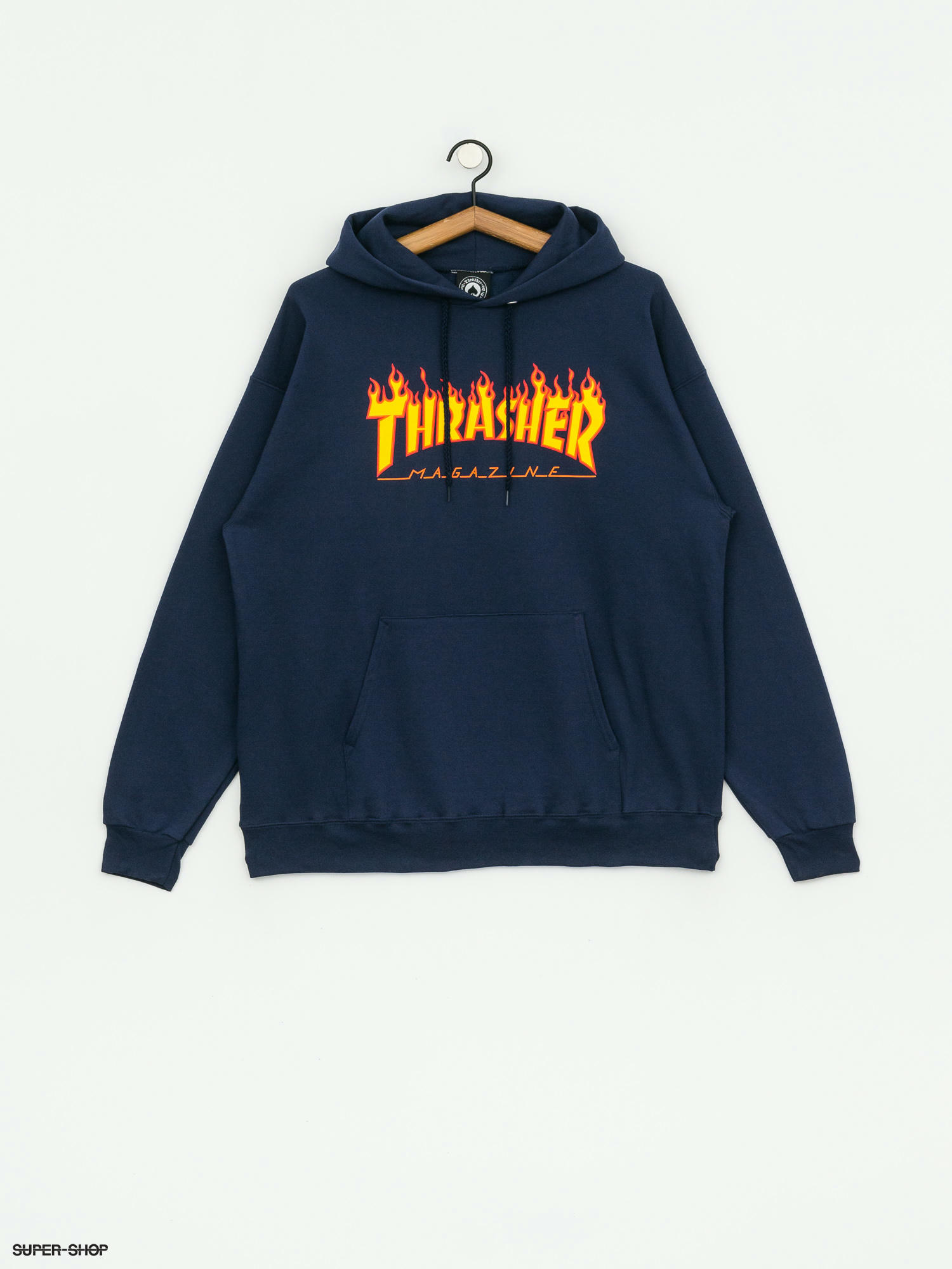 Thrasher flame sales hoodie navy