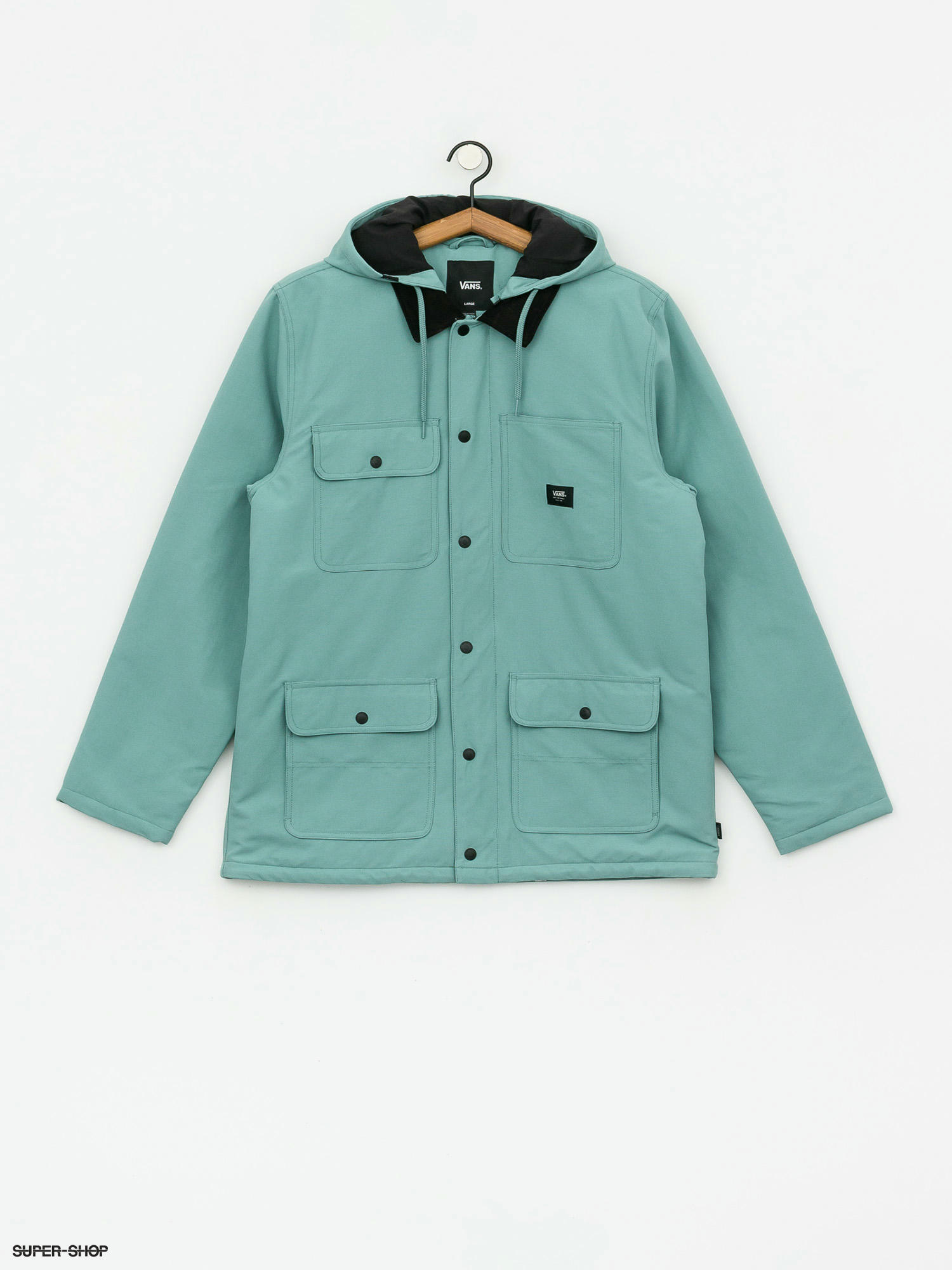 vans drill chore jacket in oil blue