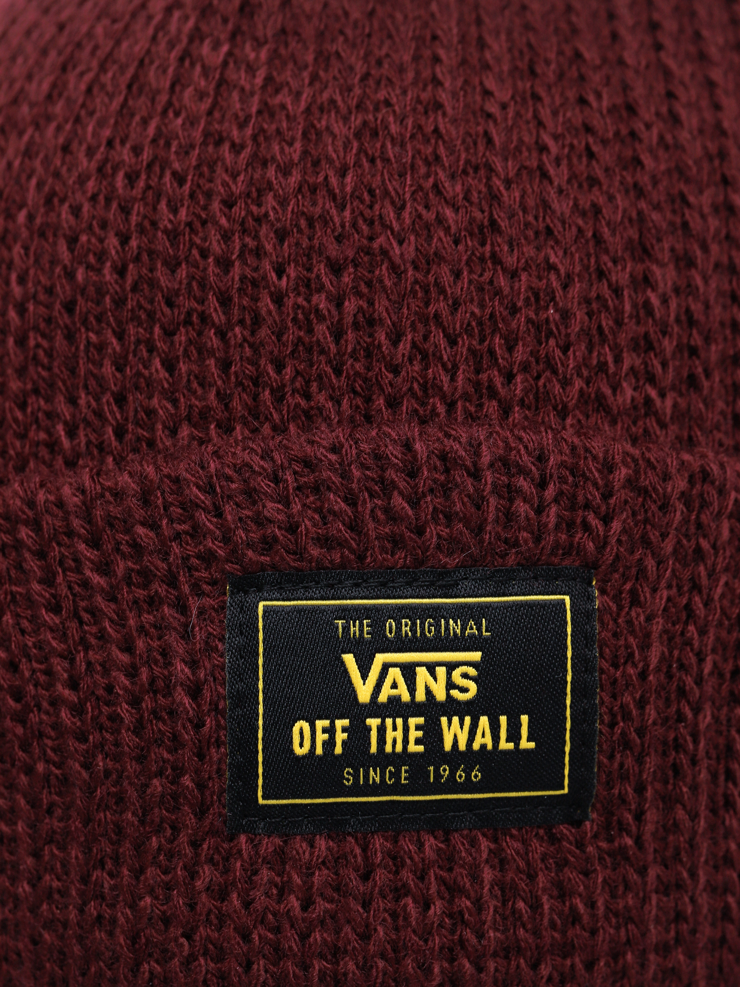 vans burgundy beanie