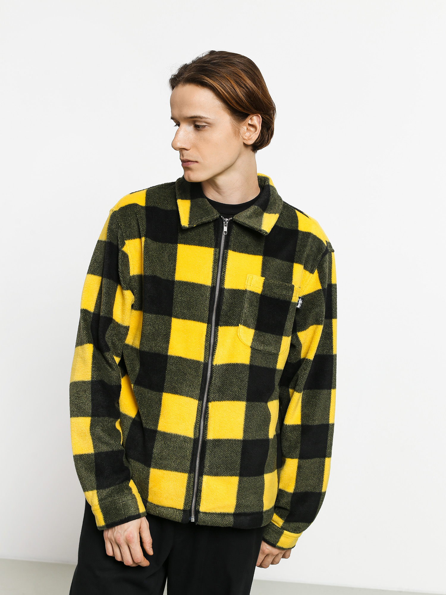 Stussy Fleece Zip Up Fleece (yellow)