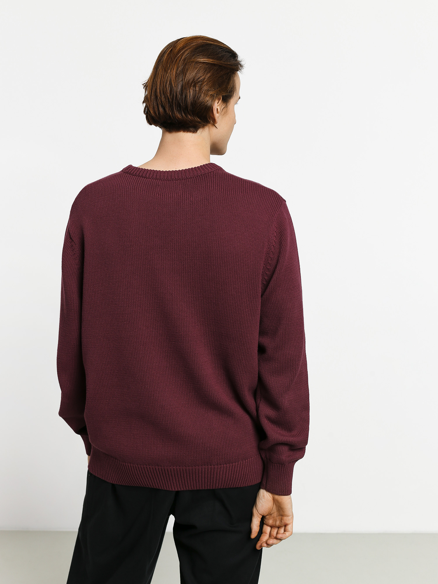 Stussy Curly S Sweater (burgundy)