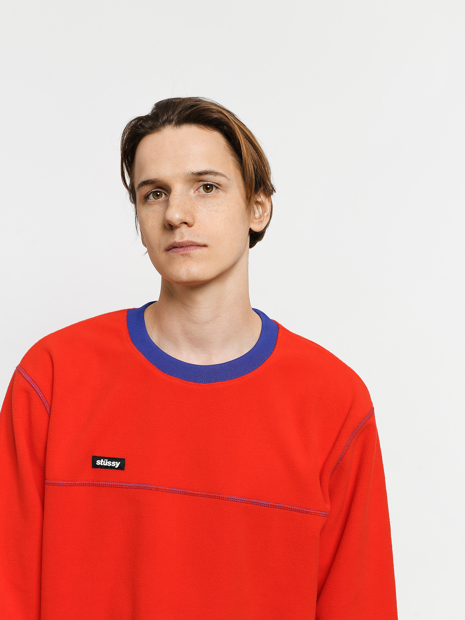 Stussy Polar Fleece Sweatshirt (red)