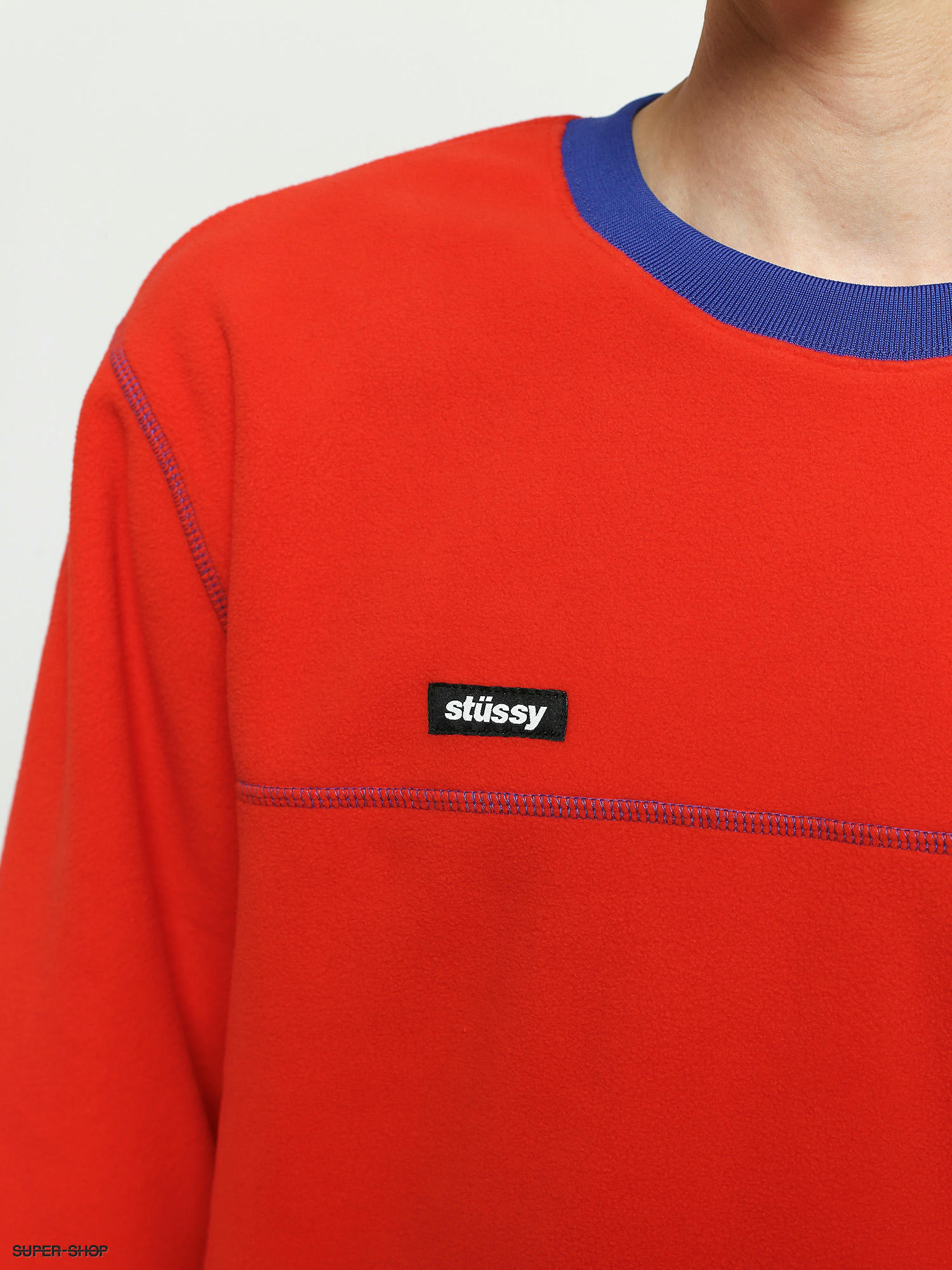 stussy red sweatshirt