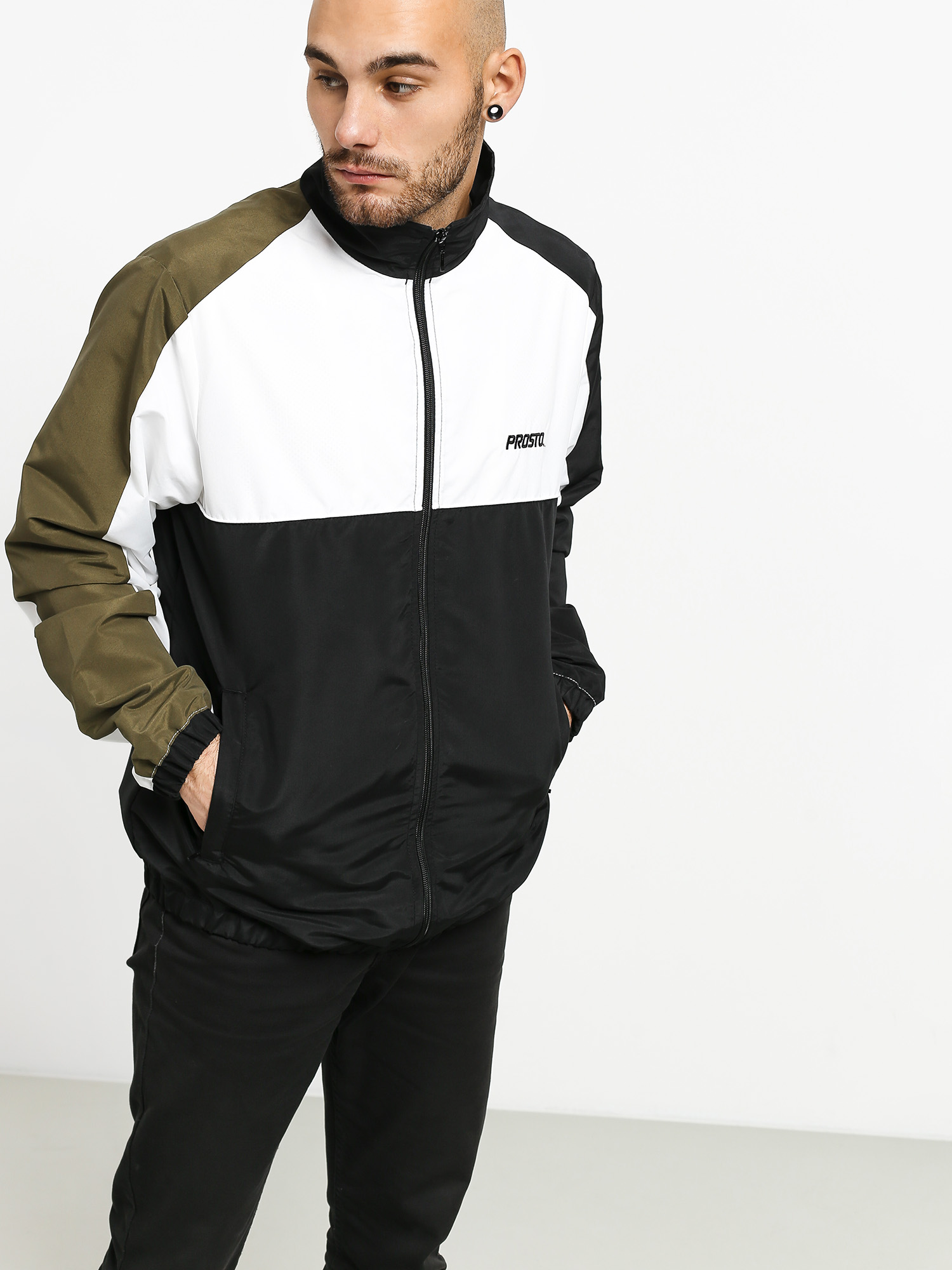Prosto Tracksuit Clash Sweatshirt (white/black)