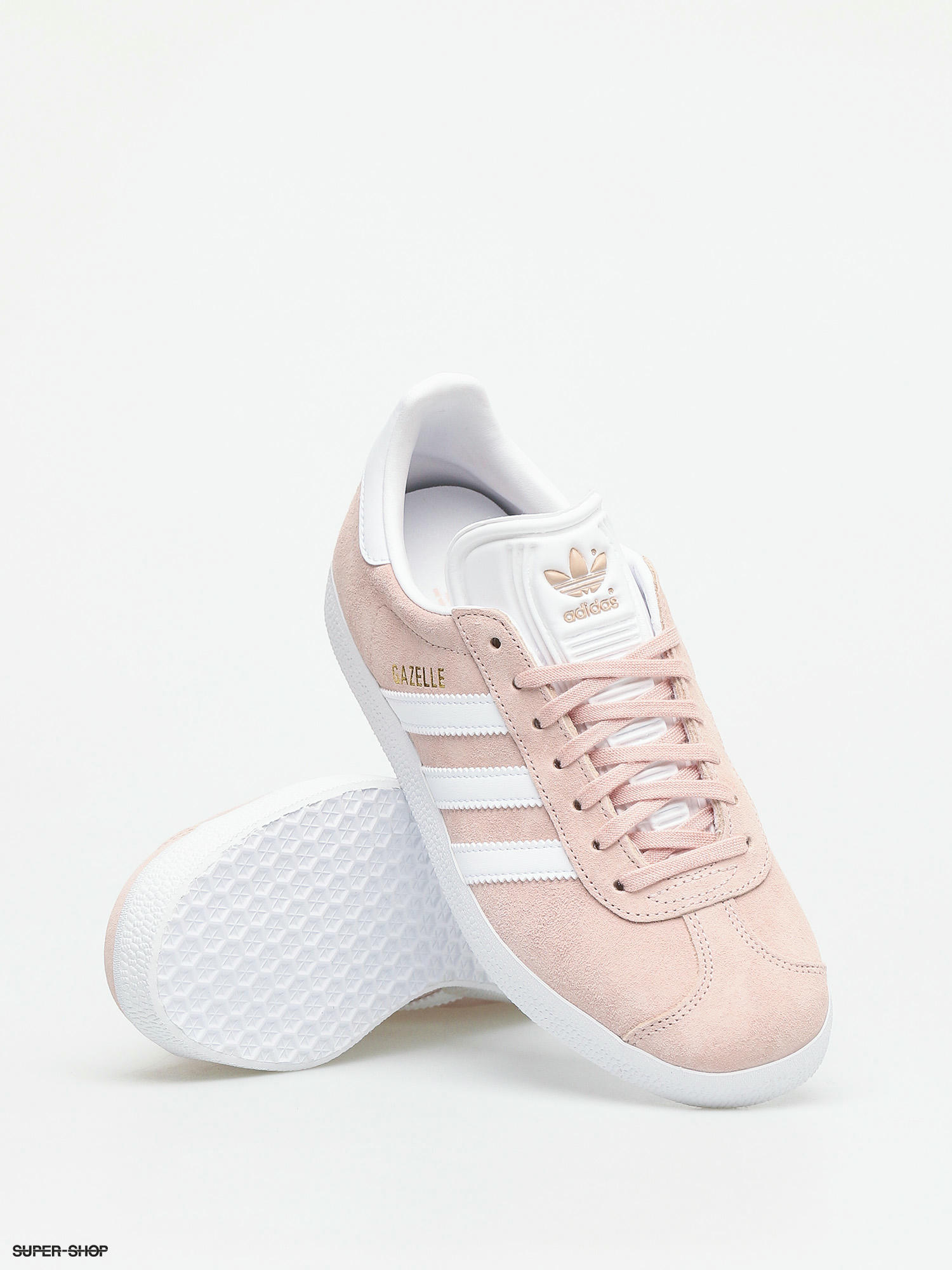 Estado músculo Para llevar adidas Originals Gazelle Shoes (vapour pink/white/gold met)