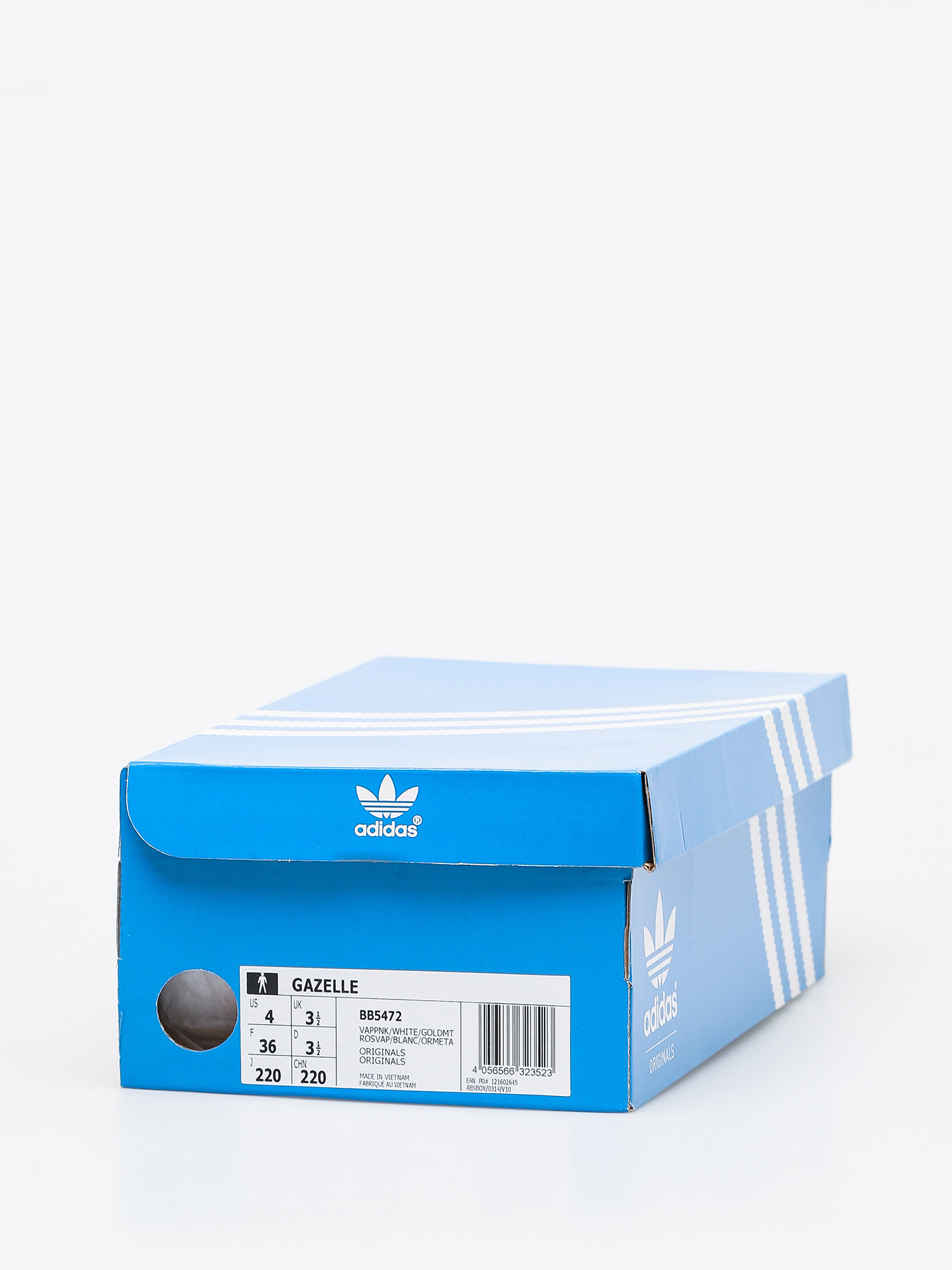 adidas Originals Gazelle Shoes (vapour pink/white/gold met)