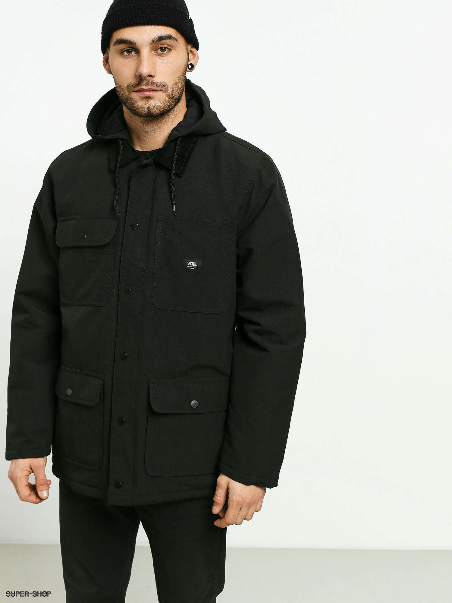 vans drill chore jacket in black