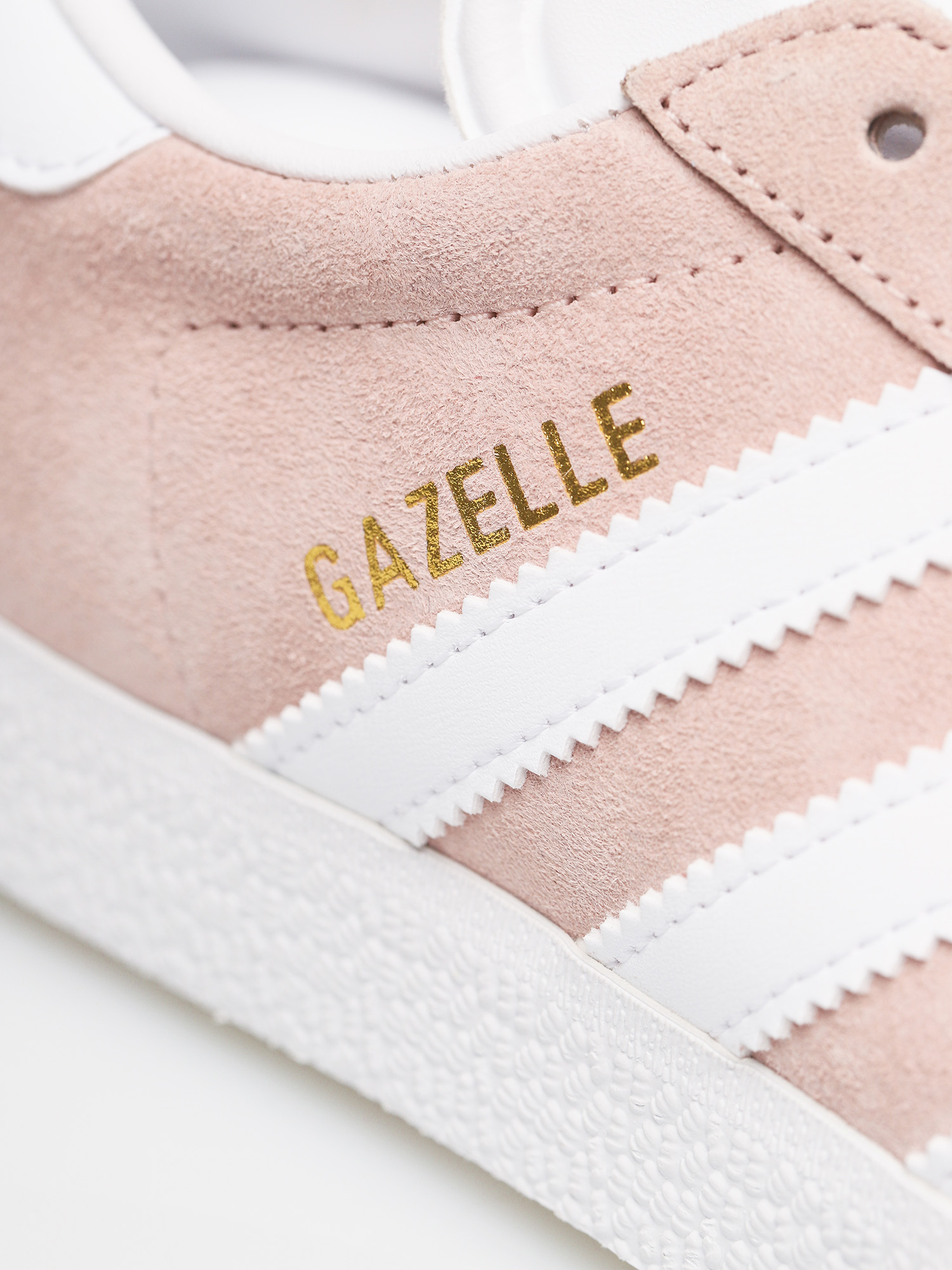 adidas Gazelle Shoes (vapour pink/white/gold met)