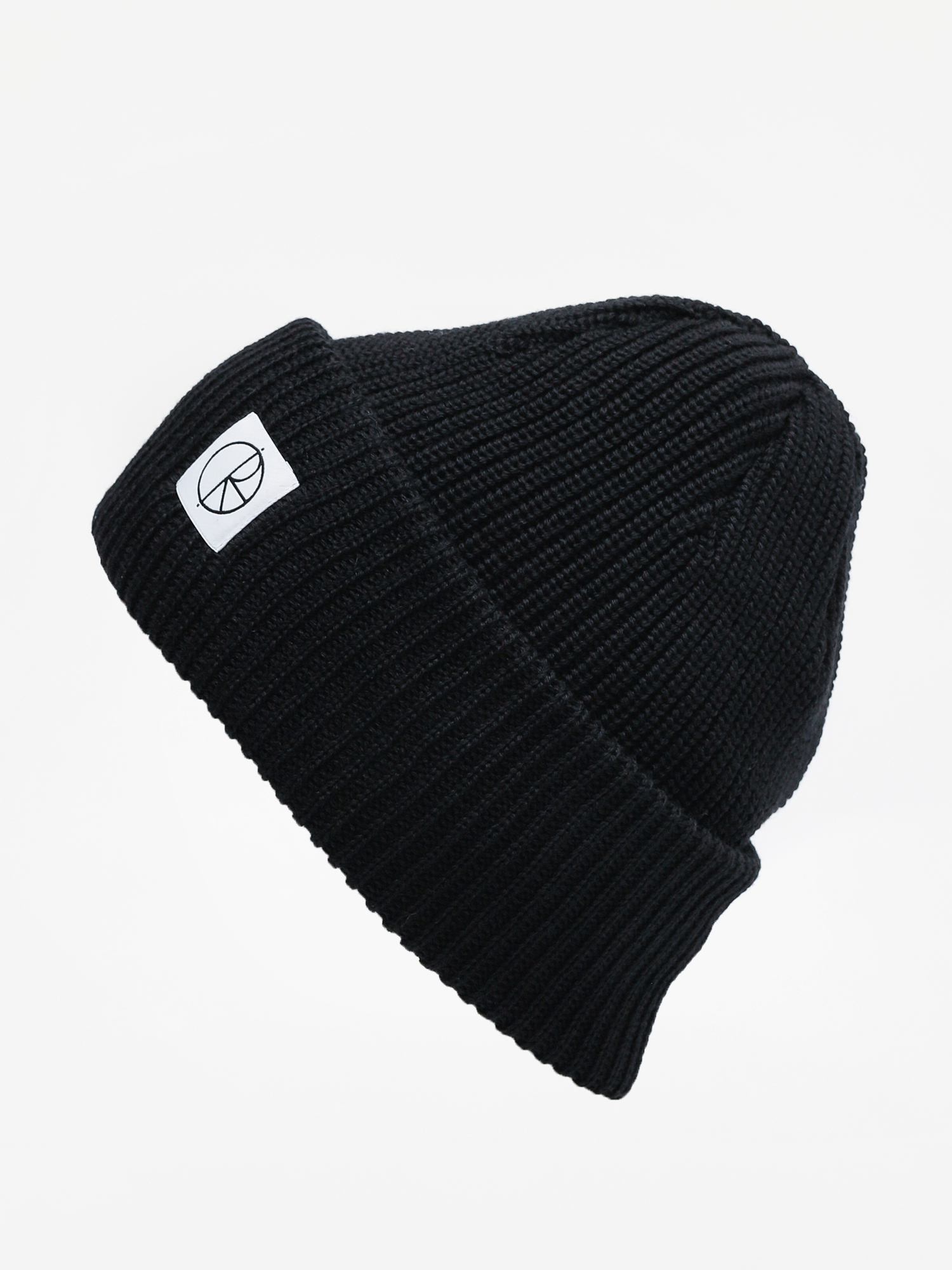 Polar Skate Double Fold Merino Beanie (black)