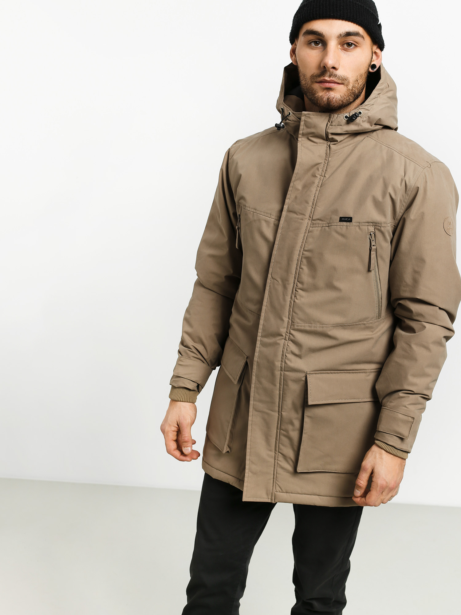 RVCA Patrol Parka Jacket (dark khaki)