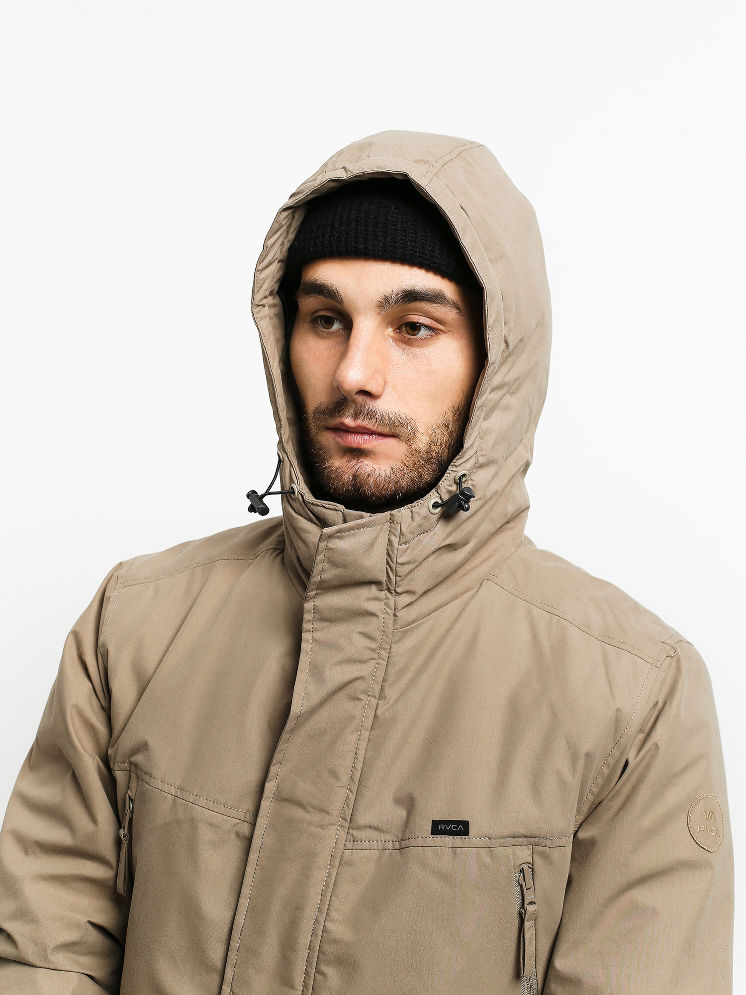 RVCA Patrol Parka Jacket (dark khaki)