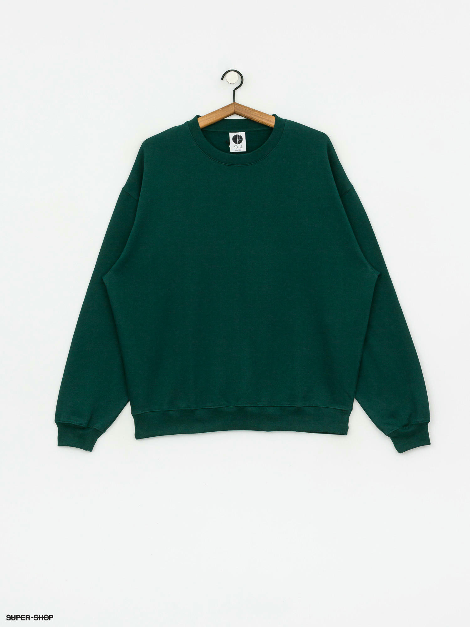 green sweatshirt