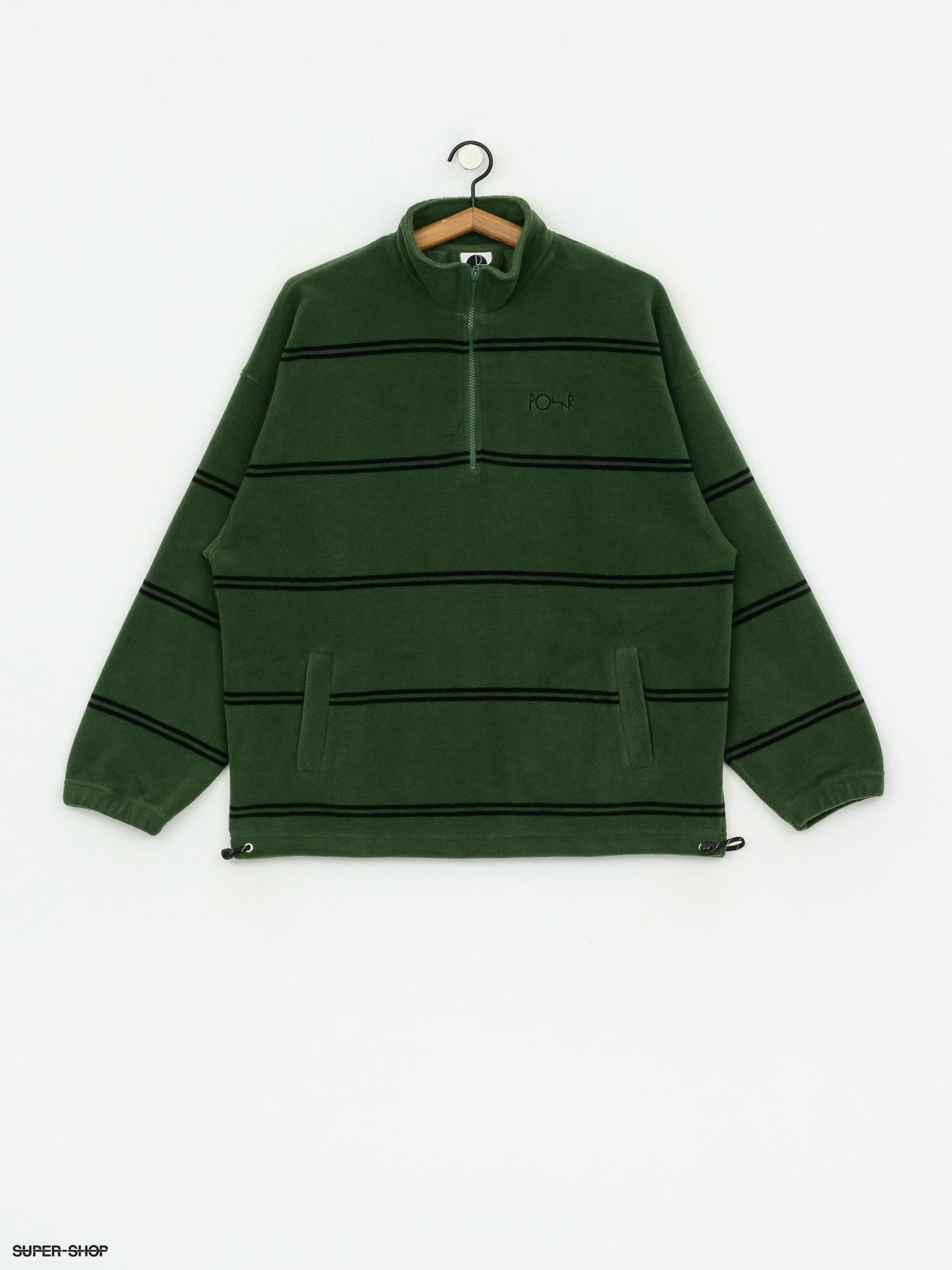 striped fleece pullover