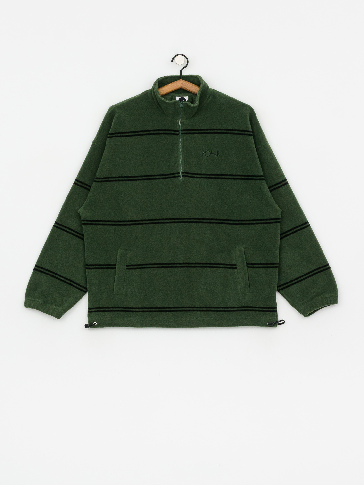 Mens Polar Skate Striped Fleece Pullover 2.0 Fleece (olive)