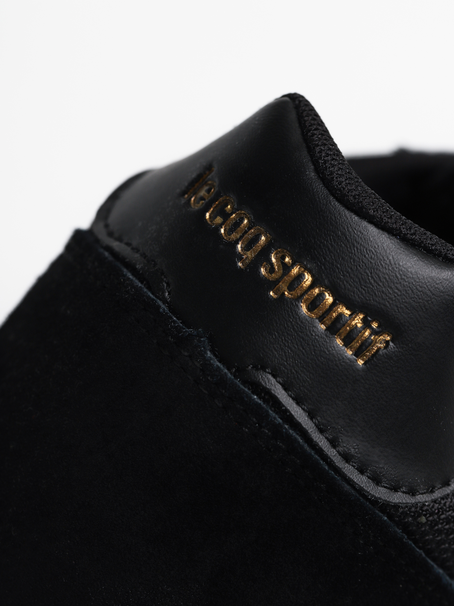 le coq sportif black leather shoes