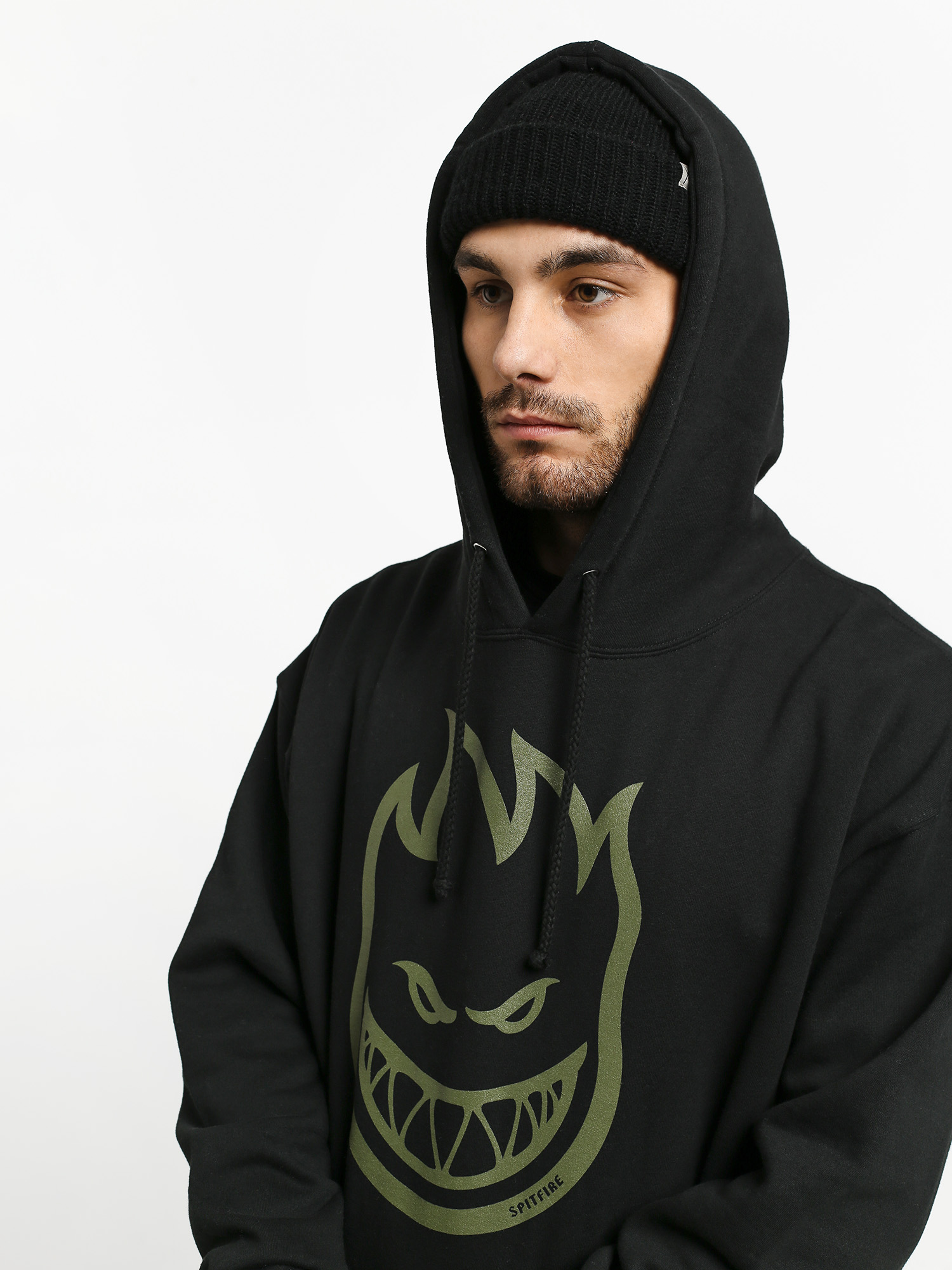 Spitfire Bighead HD Hoodie (black/army)