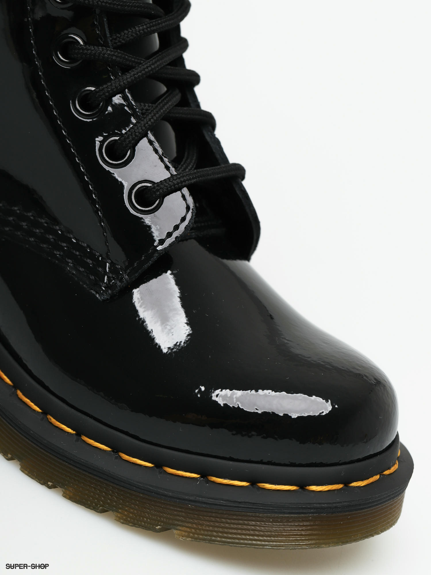 shiny black doc martens