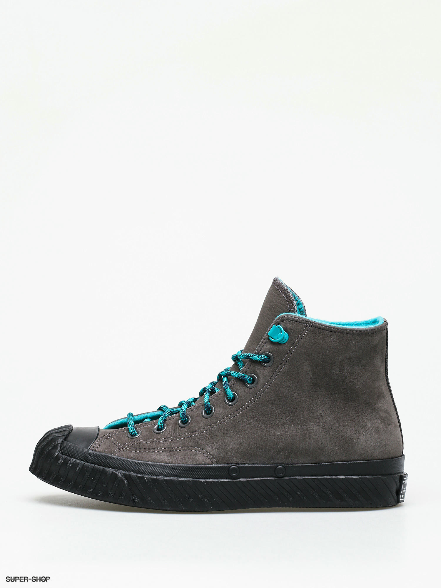 Converse Chuck 70 Bosey Water Repellent Leather Chucks (carbon grey/turbo  green/black)