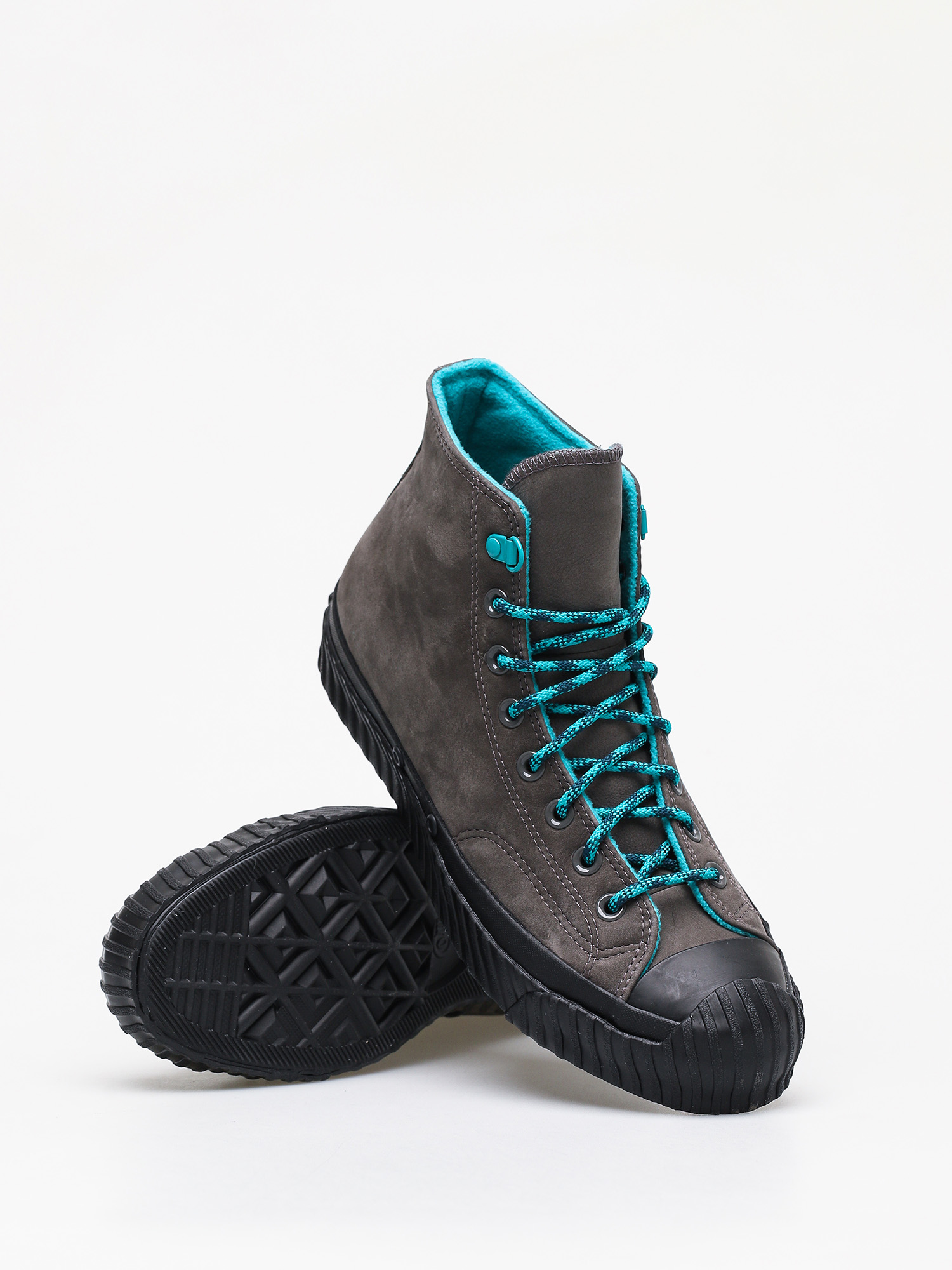 Converse Chuck 70 Bosey Water Repellent Leather Chucks (carbon grey/turbo green/black)