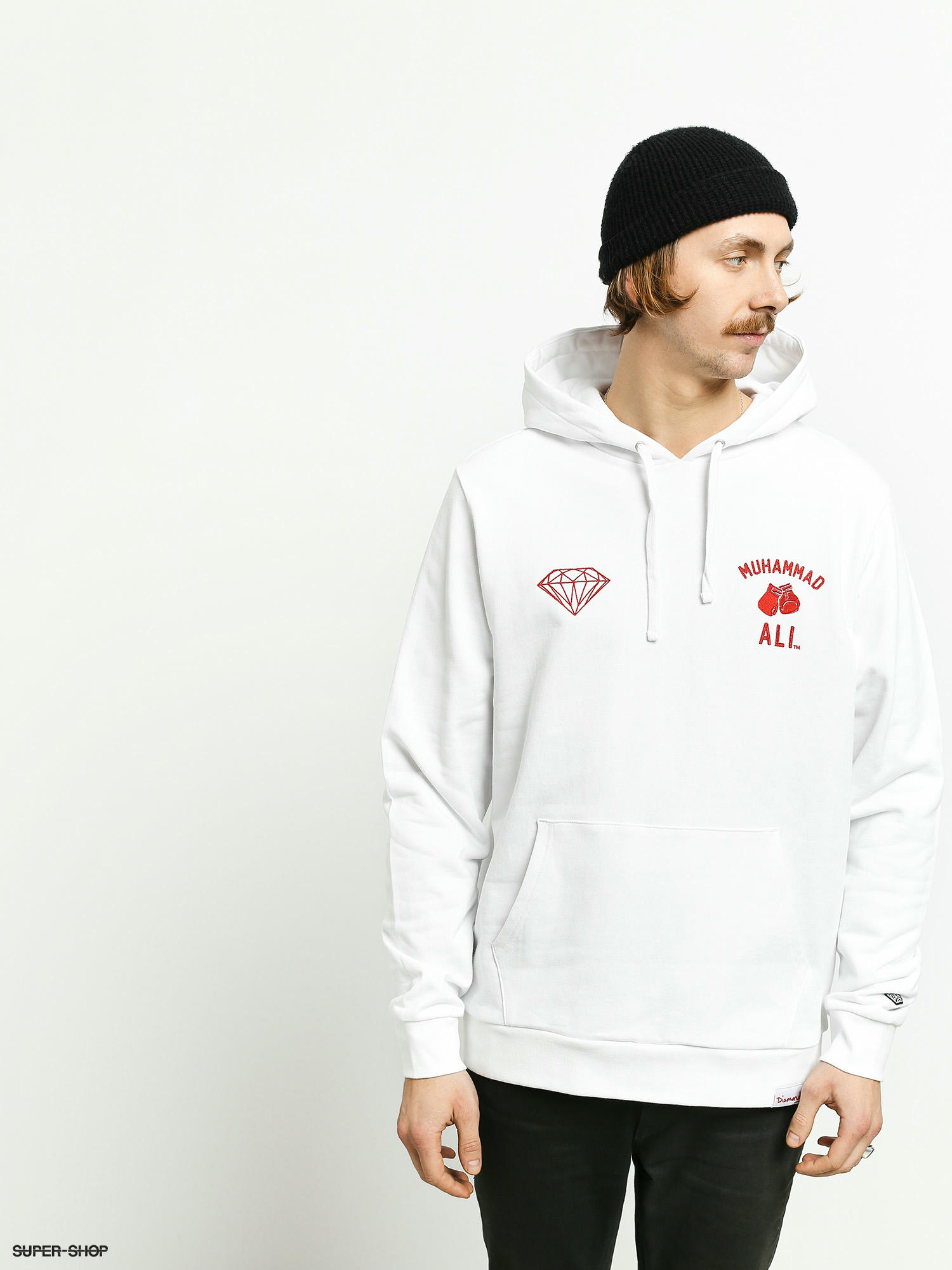 Diamond Supply Co Dmnd X Muhammad Ali Fight Hd Hoody White