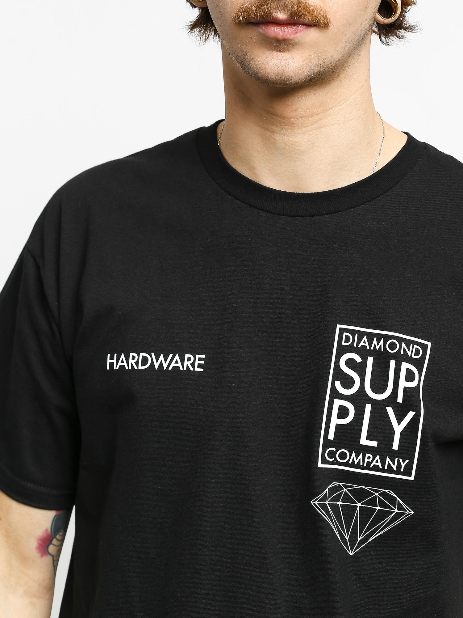 Diamond Supply Co Stacked Type T Shirt Black