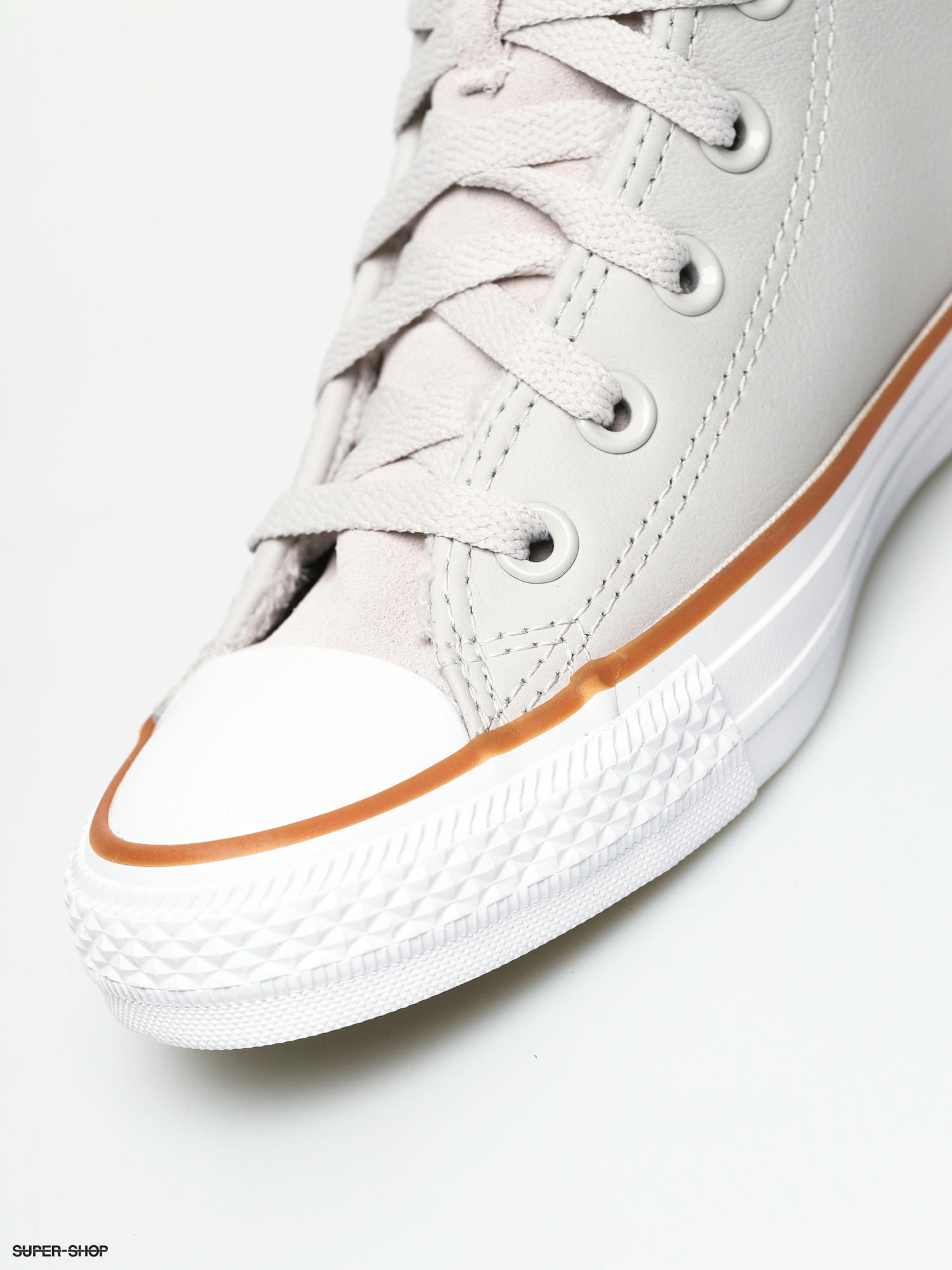 white leather high converse